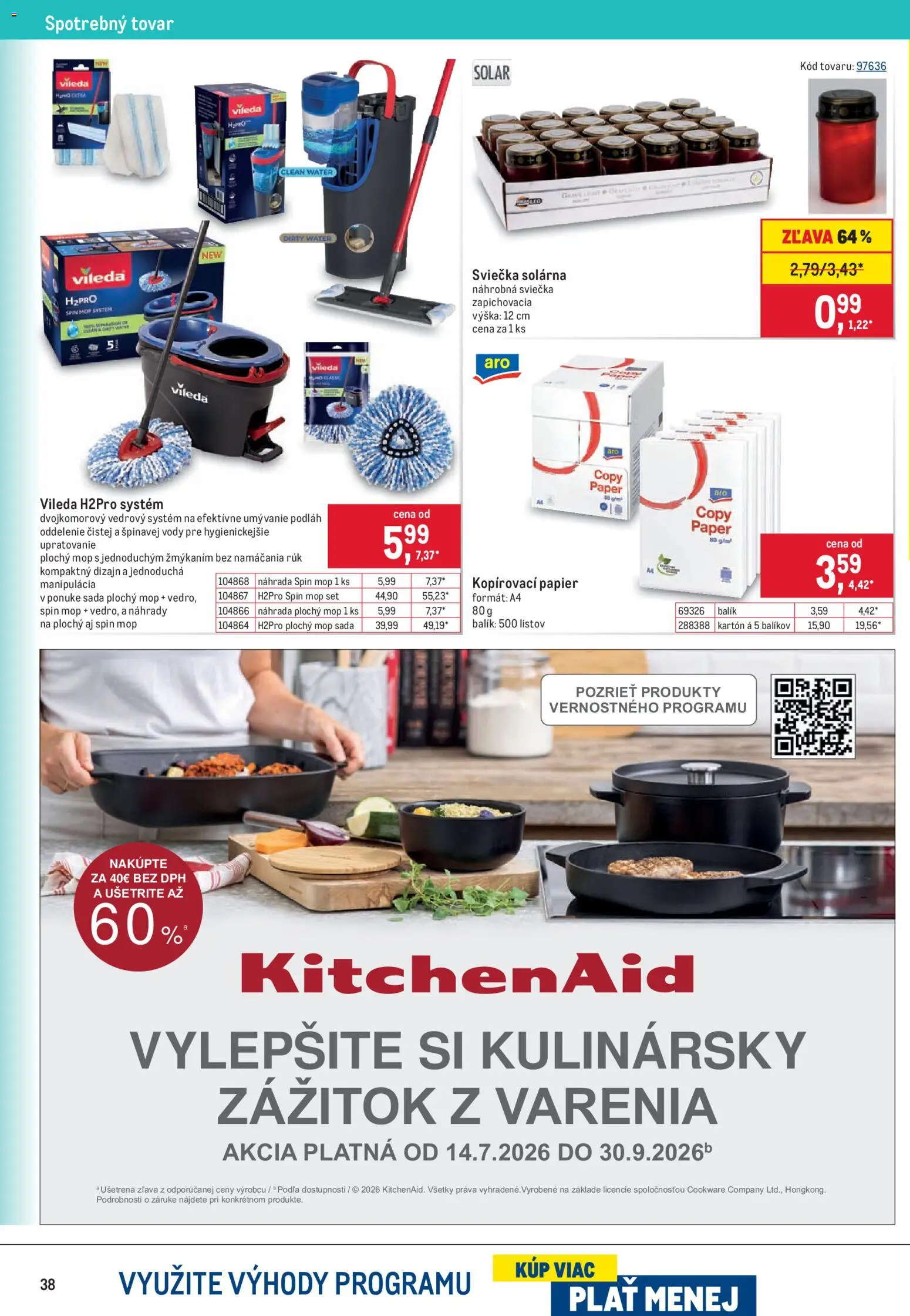 Nové Metro akcie – leták je platný od 09.09.2026 | Strana: 38 | Produkty: Mop
