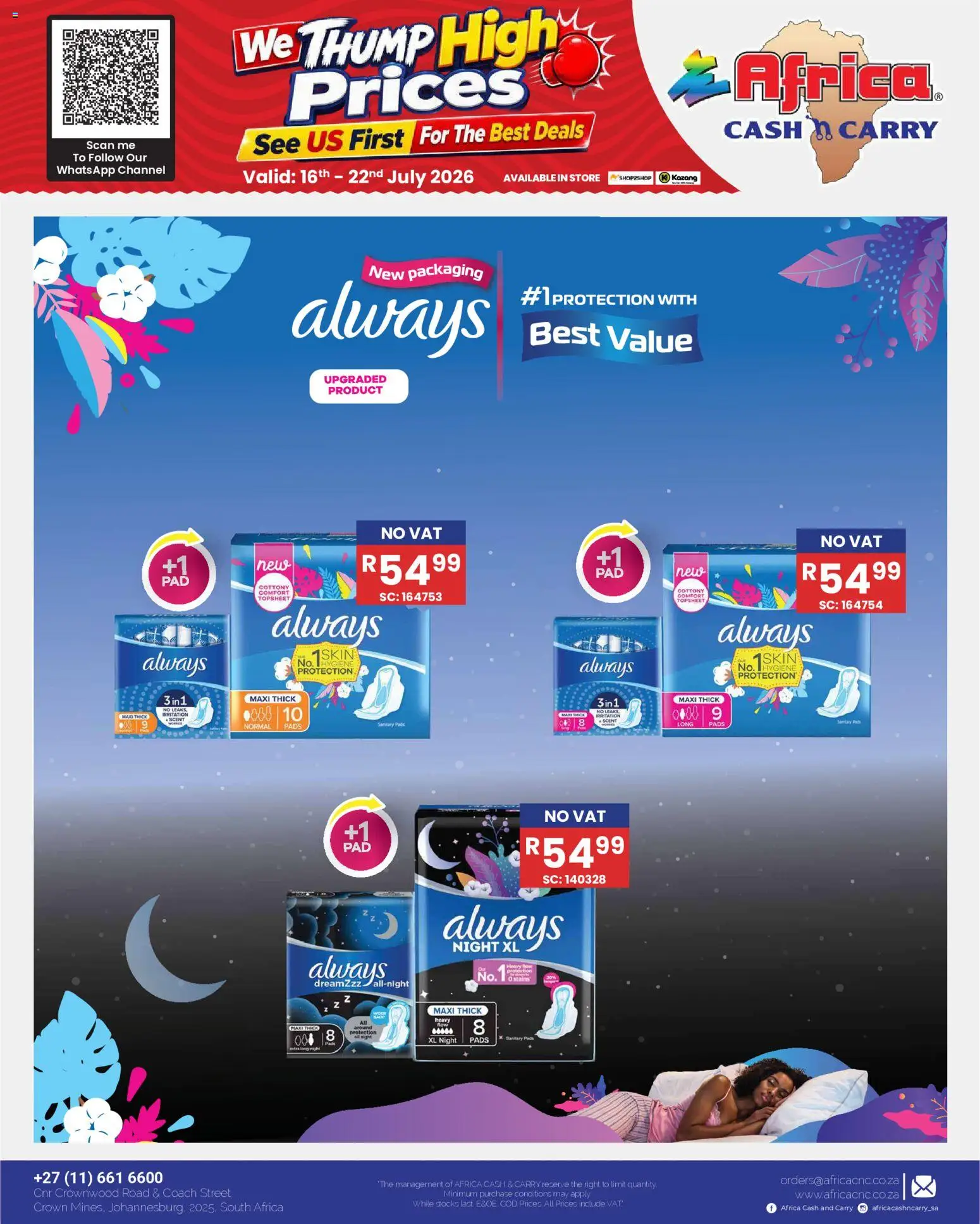 New Africa Cash & Carry catalogue – valid from 16/07/2026 | Page: 71 | Products: Pads
