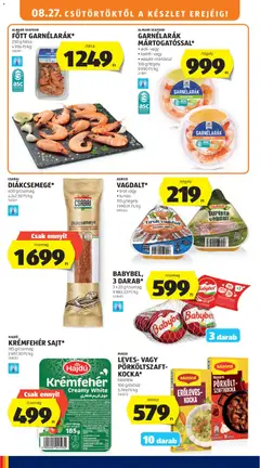 Aldi akciós újság - amely érvényes a következő dátumtól: 2026.08.27. | Oldal: 12 | Termékek: Diákcsemege, Leves, Koktél, Pörkölt
