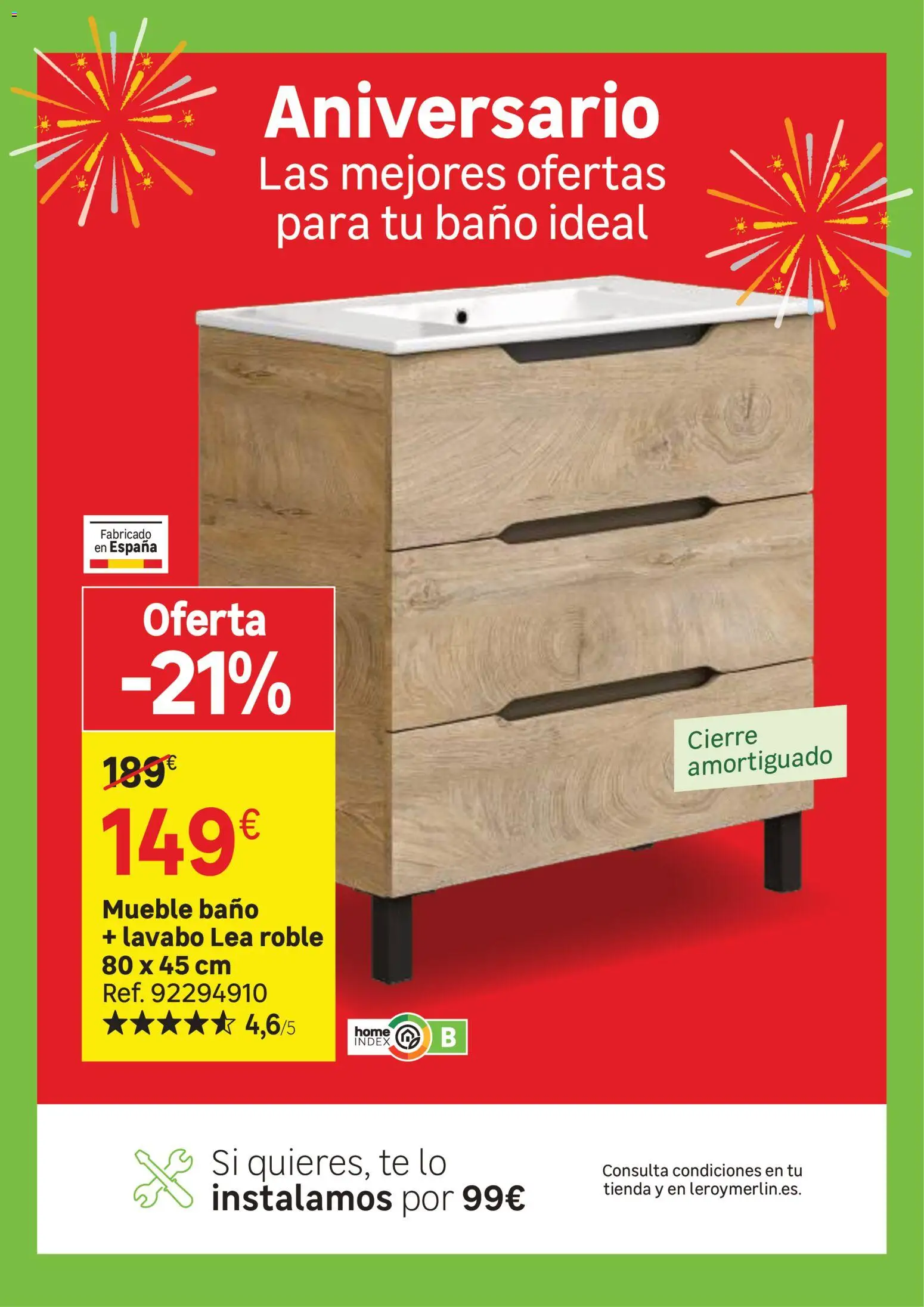 Leroy Merlin catálogo │ válido desde el 23/06/2026 | Página: 80 | Productos: Té, Lavabo, Baño