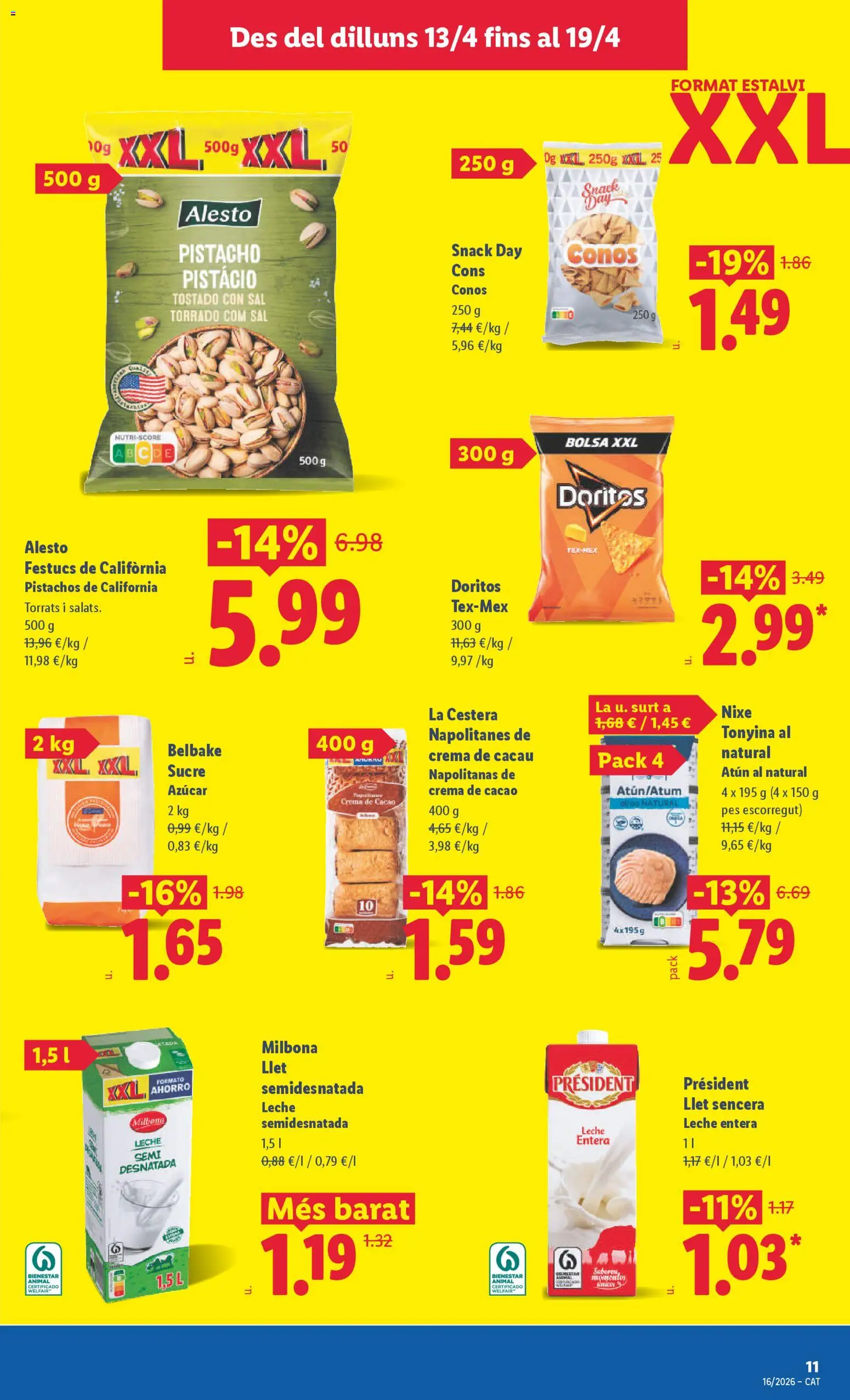 Lidl folleto │ válido desde el 13.04.2026 | Página: 15 | Productos: Leche entera, Leche, Crema de cacao, Bolsa
