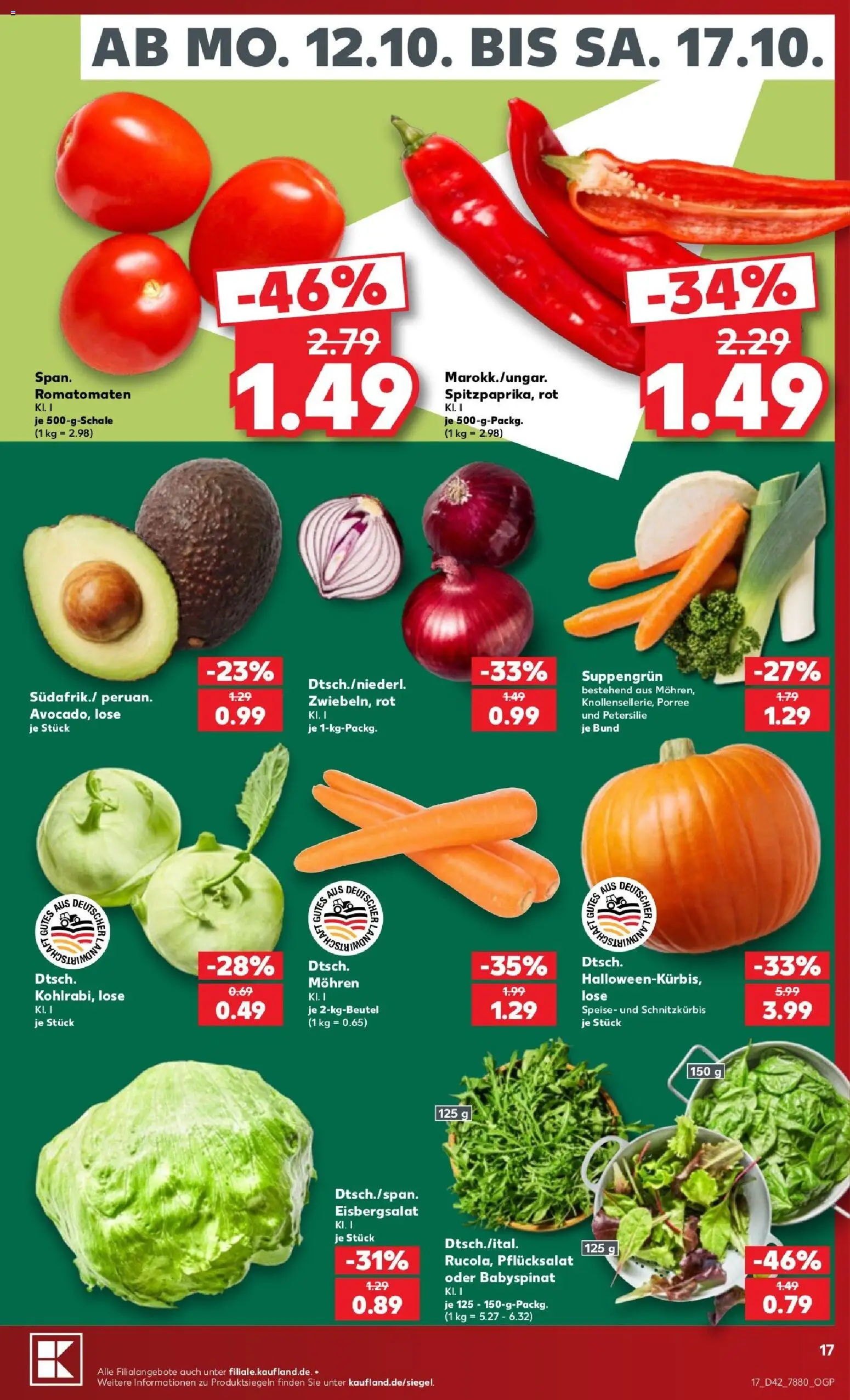 Kaufland Prospekt Hamburg – gültig ab 12.10.2026 | Seite: 23 | Produkte: Eisbergsalat, Mohren, Petersilie