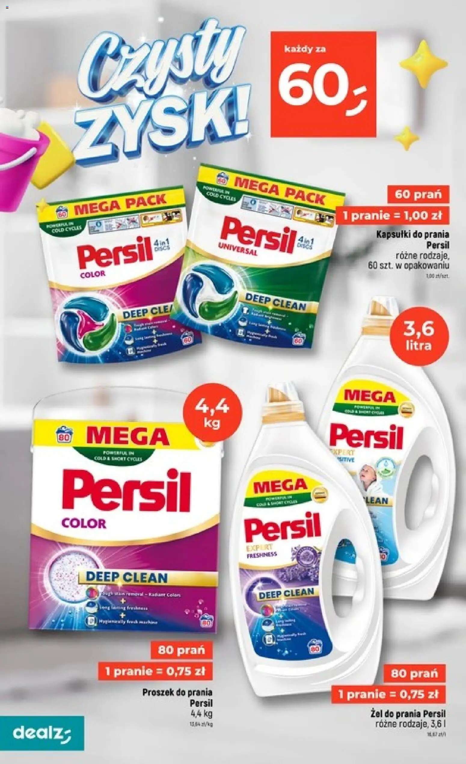 Dealz gazetka od 03.09.2026 | Strona: 40 | Produkty: Proszek, Persil, Kapsułki do prania, Żel do prania persil