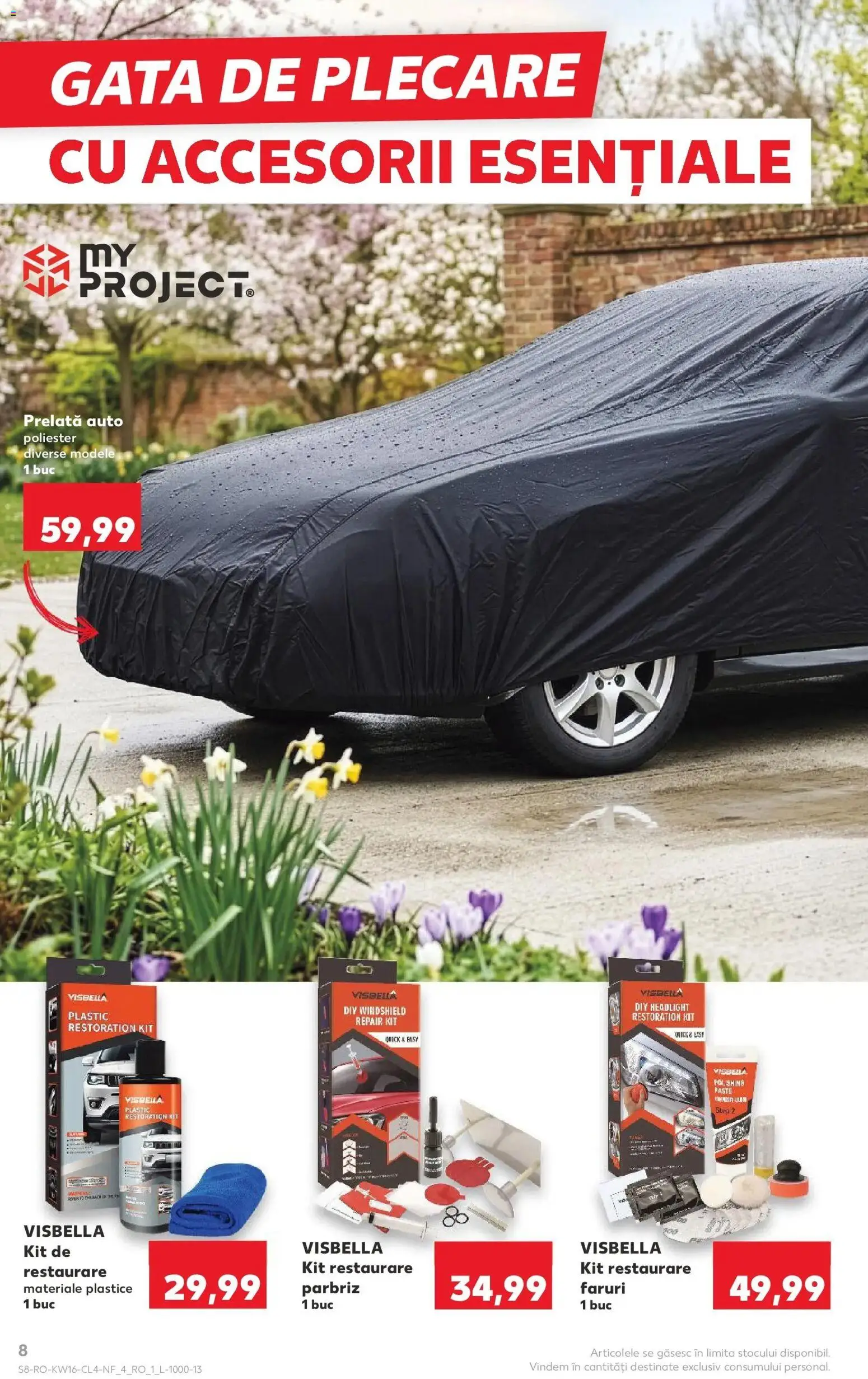Noul catalog Kaufland – valabil de la 15.04.2026 | Pagină: 8 | Produse: Kit restaurare faruri, Paste
