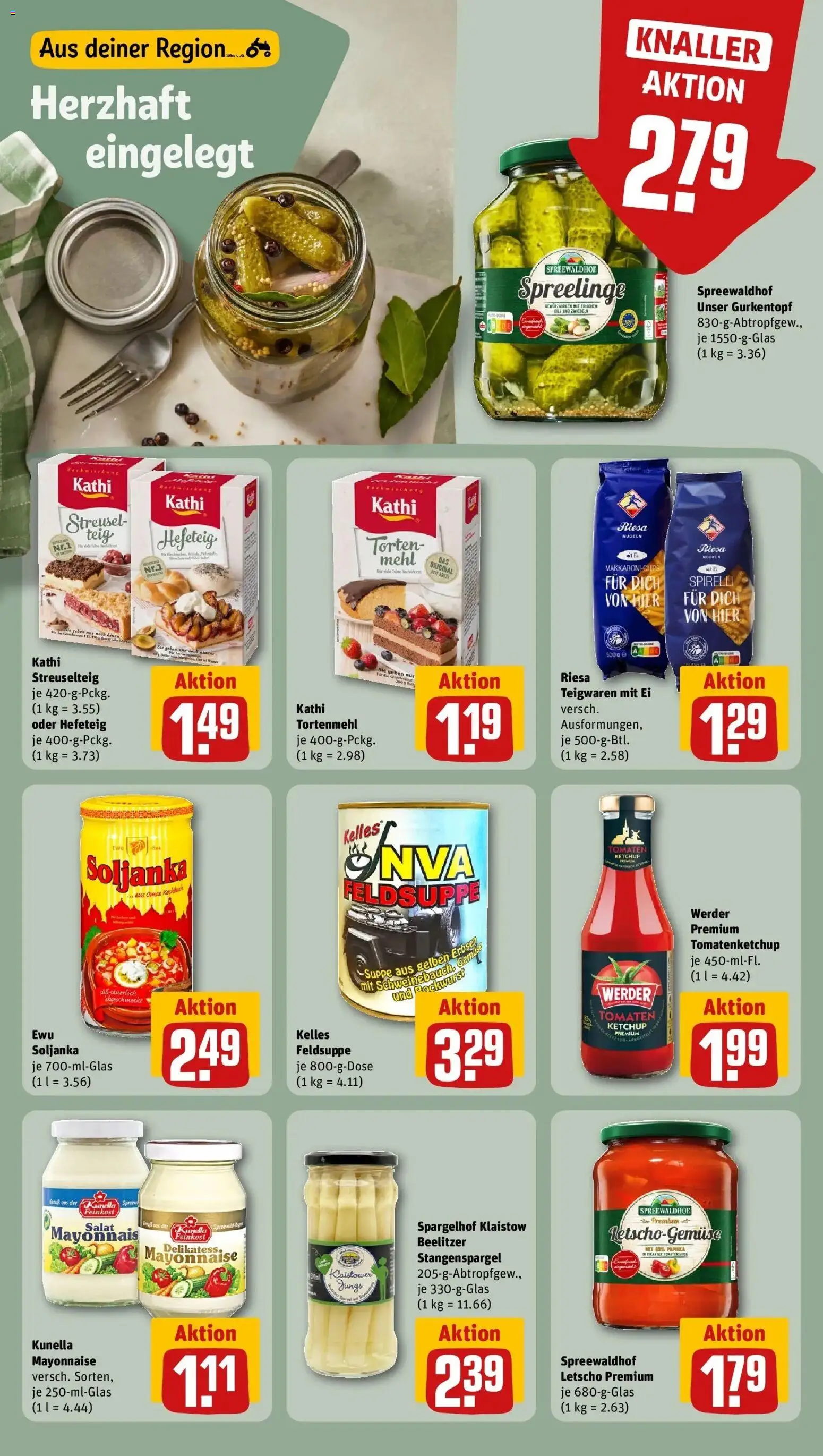 REWE Prospekt ab 03.08.2026 zum Blättern » Angebote | Seite: 17 | Produkte: Mehl, Tomaten, Nudeln, Salat