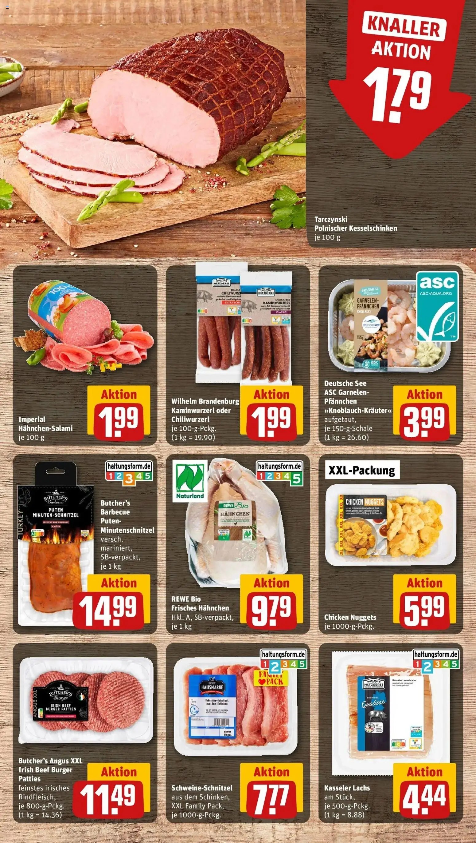 REWE Prospekt ab 14.09.2026 zum Blättern » Angebote | Seite: 6 | Produkte: Hahnchen, Burger, Garnelen, Knoblauch