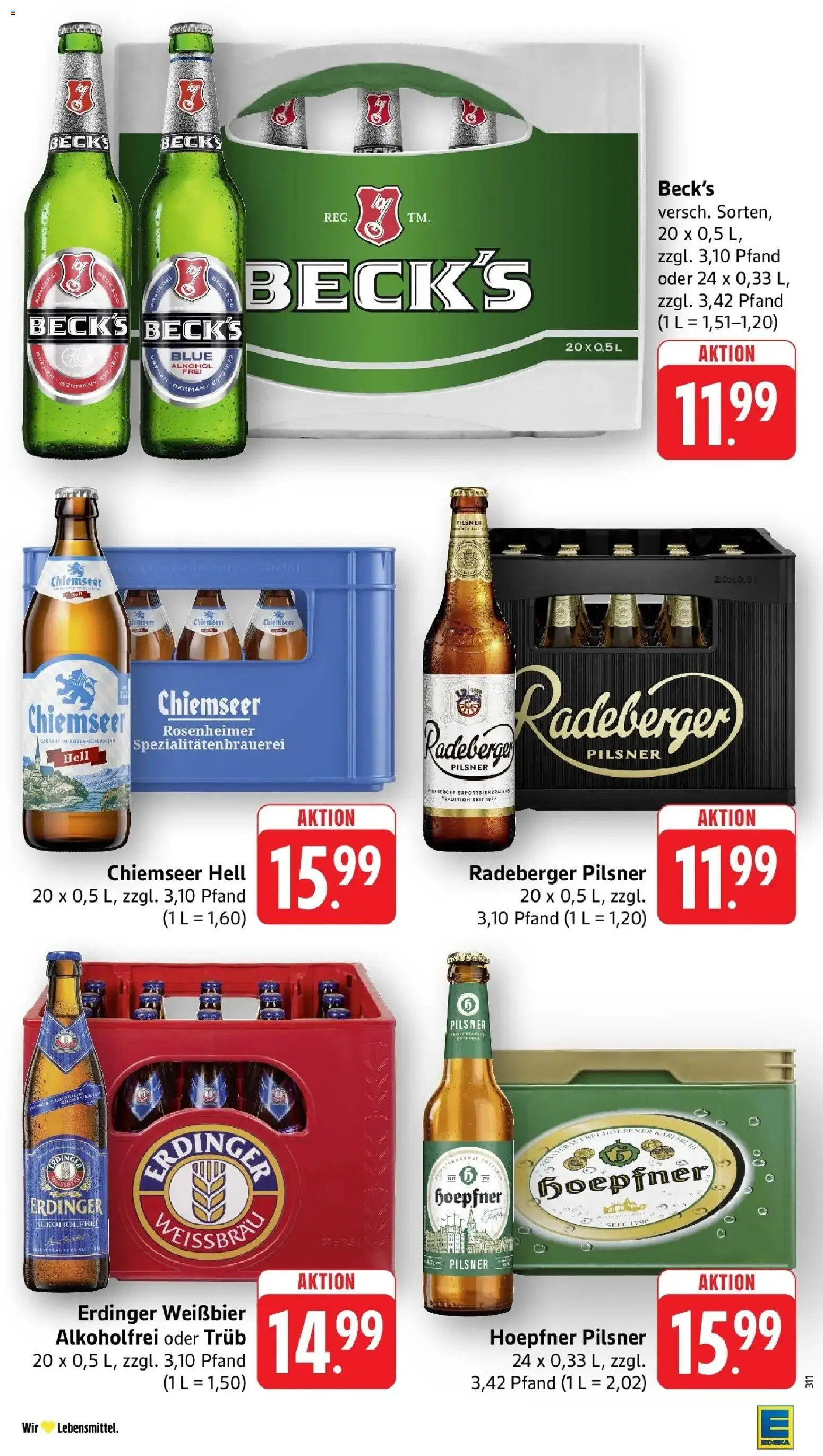 Edeka prospekt Karlsbad-Langensteinbach	 – gültig ab 04.05.2026 | Seite: 45 | Produkte: Erdinger, Weißbier, Radeberger pilsner