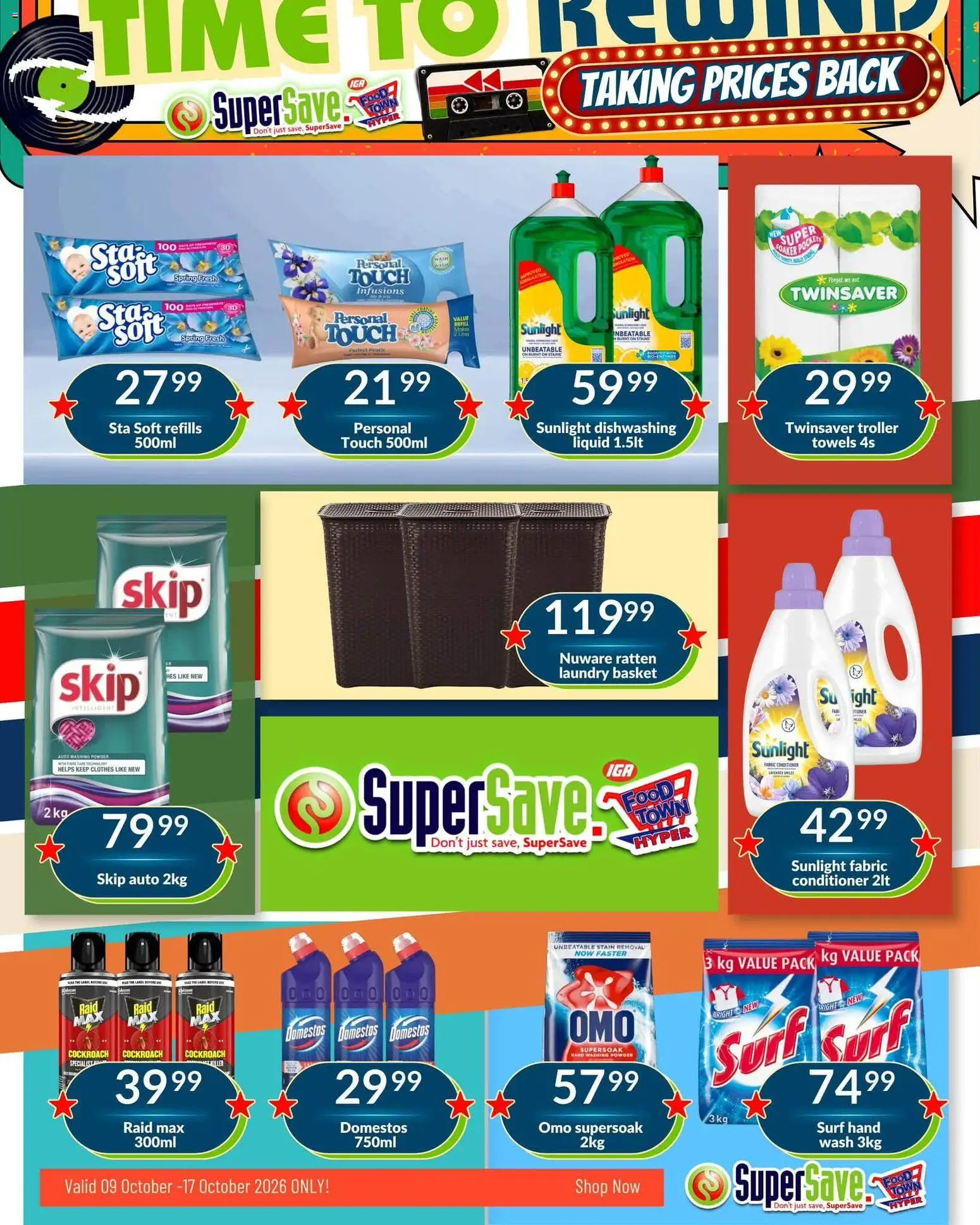 New Super Save catalogue – valid from 09/10/2026 | Page: 15 | Products: Towels, Basket, Conditioner, Dishwashing liquid