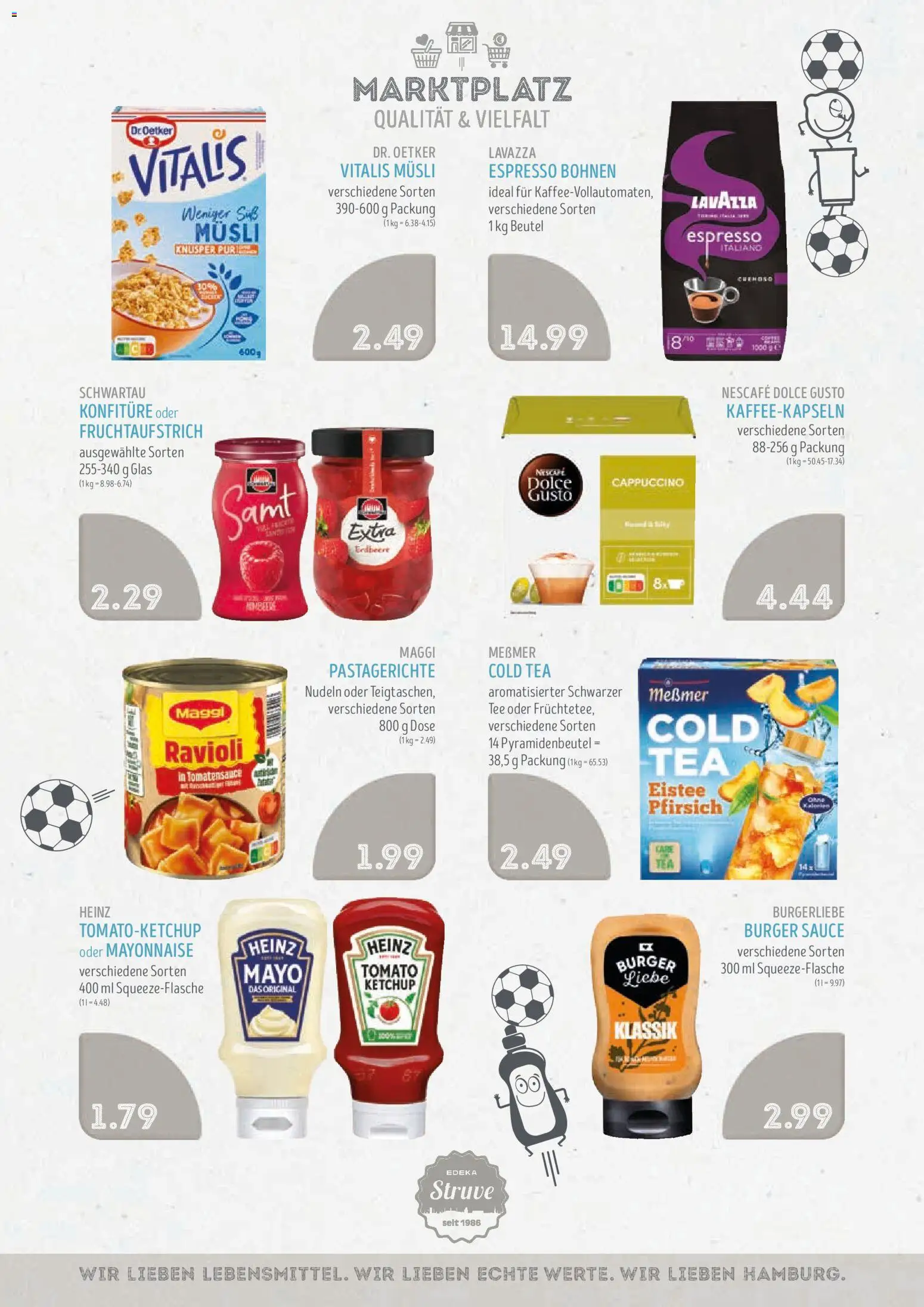 Edeka Struve Prospekt – gültig ab 15.06.2026 | Seite: 12 | Produkte: Musli, Burger, Tee, Dolce gusto