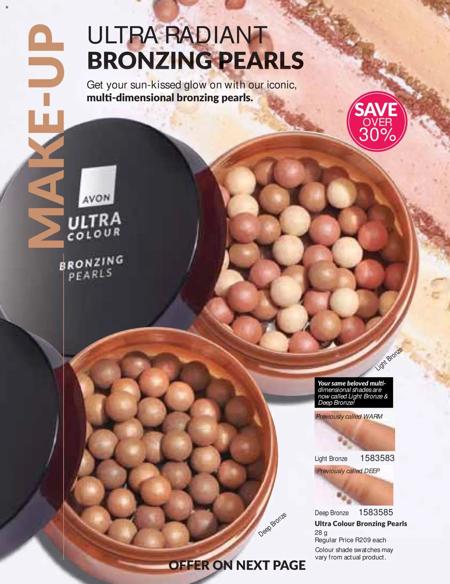 New Avon catalogue – valid from 01/08/2026 | Page: 30 | Products: Bronzing pearls, Light