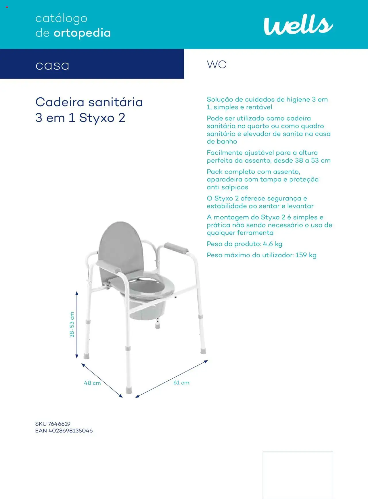 Well’s Catálogo de Ortopedia │ válido de 12/02/2024 | Página: 151 | Produtos: Quadro, Cadeira, Casa de banho, Banho