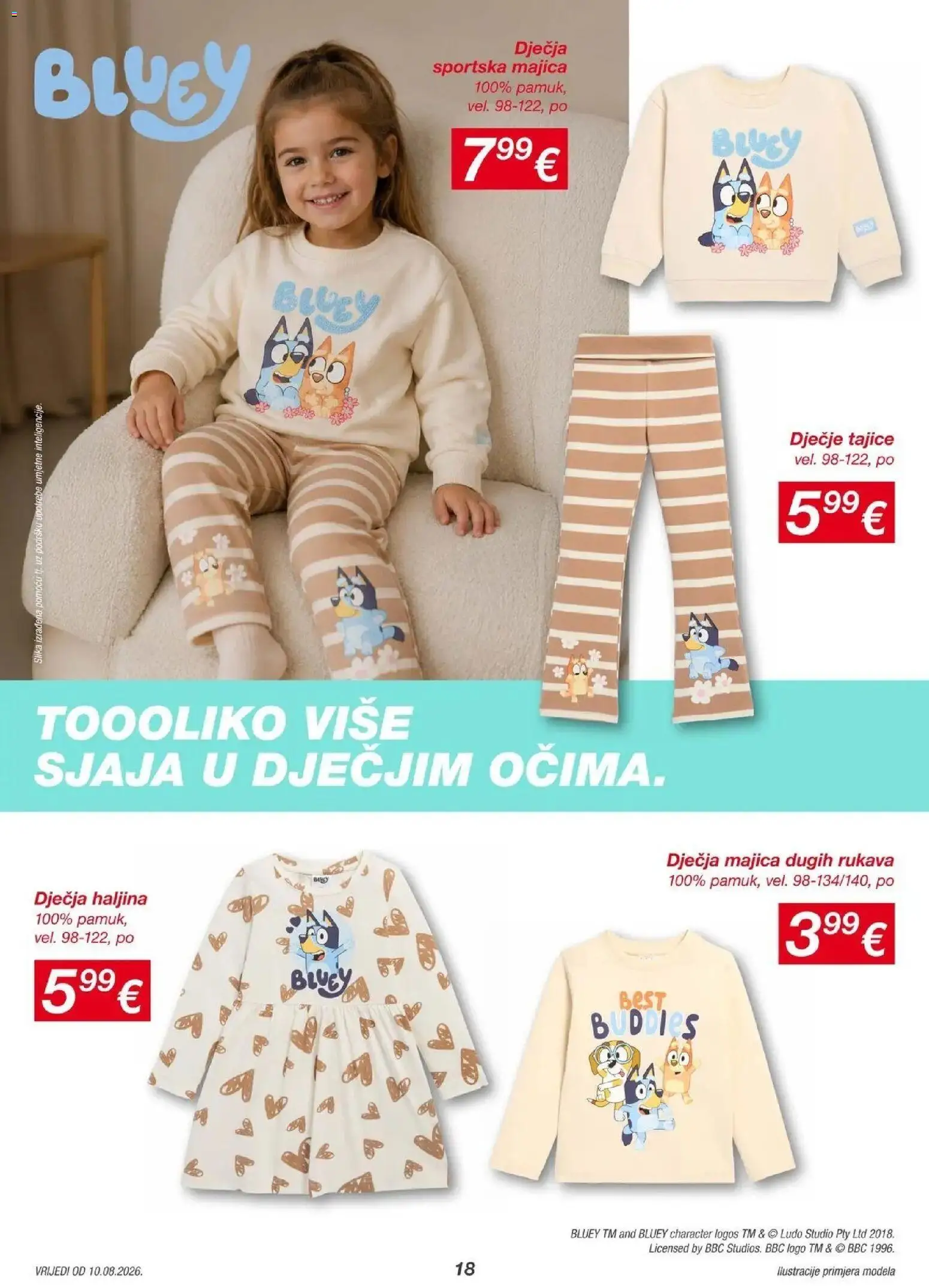 Kik Katalog novi od 10.08.2026 na listanje > letak digitalni | Stranica: 18 | Proizvodi: Majica, Tajice, Haljina, Dječje tajice