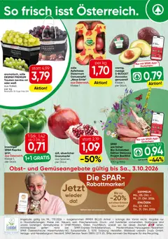 Spar Obst & Gemüse ab 01.10.2026 gültig