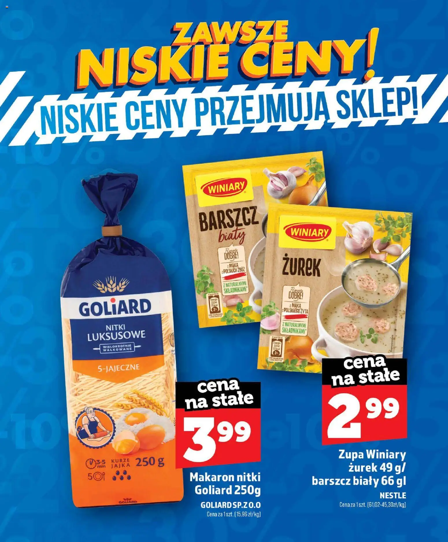 Topaz gazetka - Zawsze Niskie Ceny od 01.07.2026 | Strona: 34 | Produkty: Makaron nitki, Zupa, Jajka, Makaron