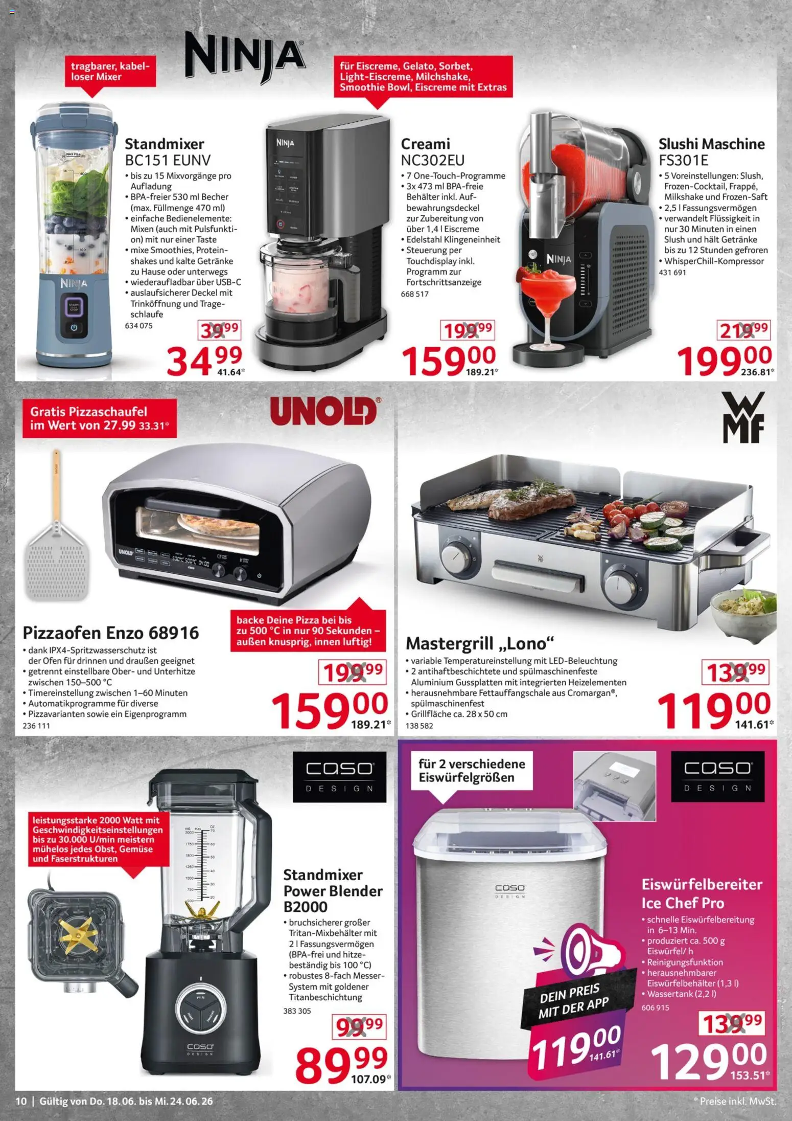 Selgros Non Food – gültig ab 18.06.2026 | Seite: 10 | Produkte: Kabel, Ofen, Gemüse, Pizza