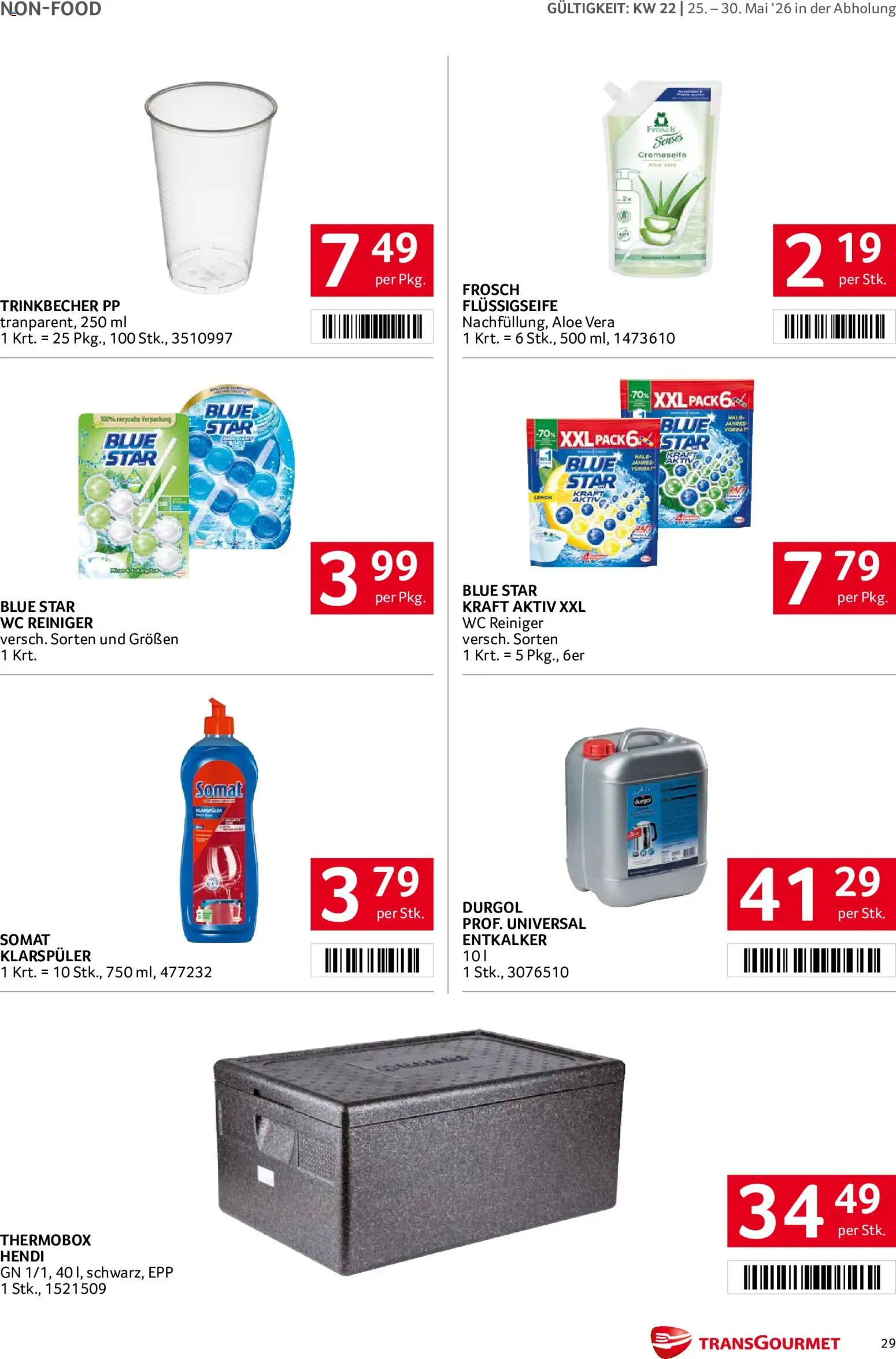 Transgourmet Flugblatt gültig ab 25.05.2026 | Seite: 28 | Produkte: Klarspüler