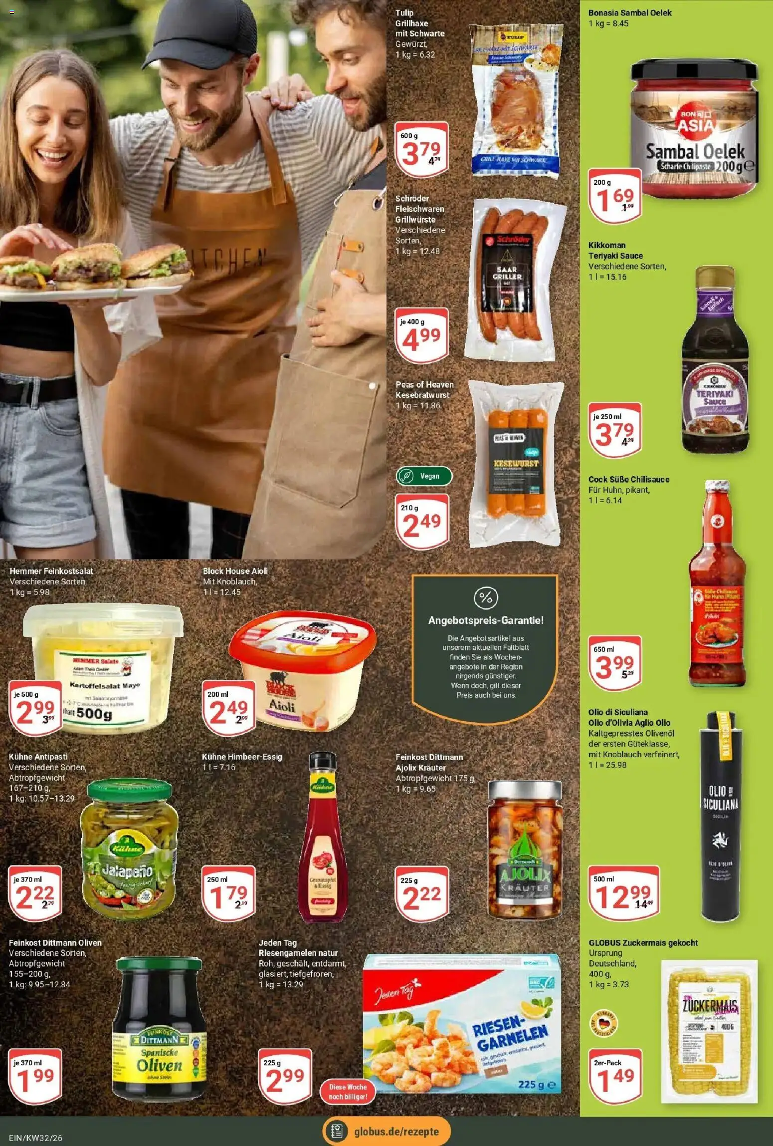 Globus Prospekt Homburg-Einöd (ab 03.08.2026) » Angebote online | Seite: 21 | Produkte: Grill, Garnelen, Knoblauch, Griller