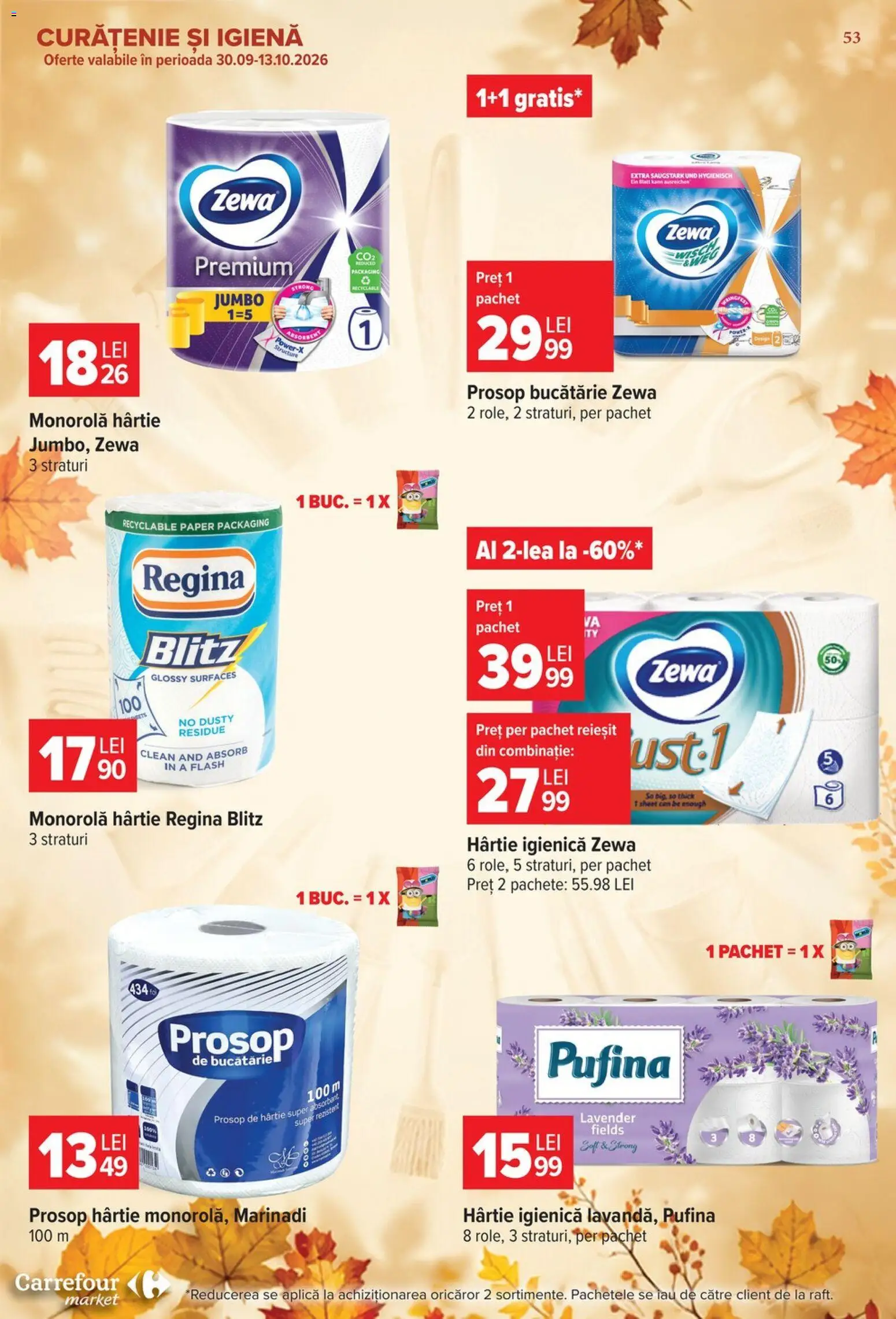 Noul catalog Carrefour – valabil de la 30.09.2026 | Pagină: 53 | Produse: Premium, Clean, Regina, Bucătărie