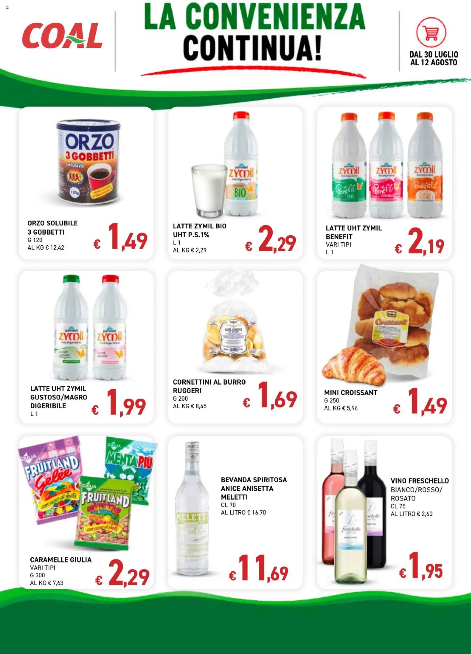 Volantino Coal del 30/07/2026 | Pagina: 6 | Prodotti: Latte, Burro, Croissant, Menta