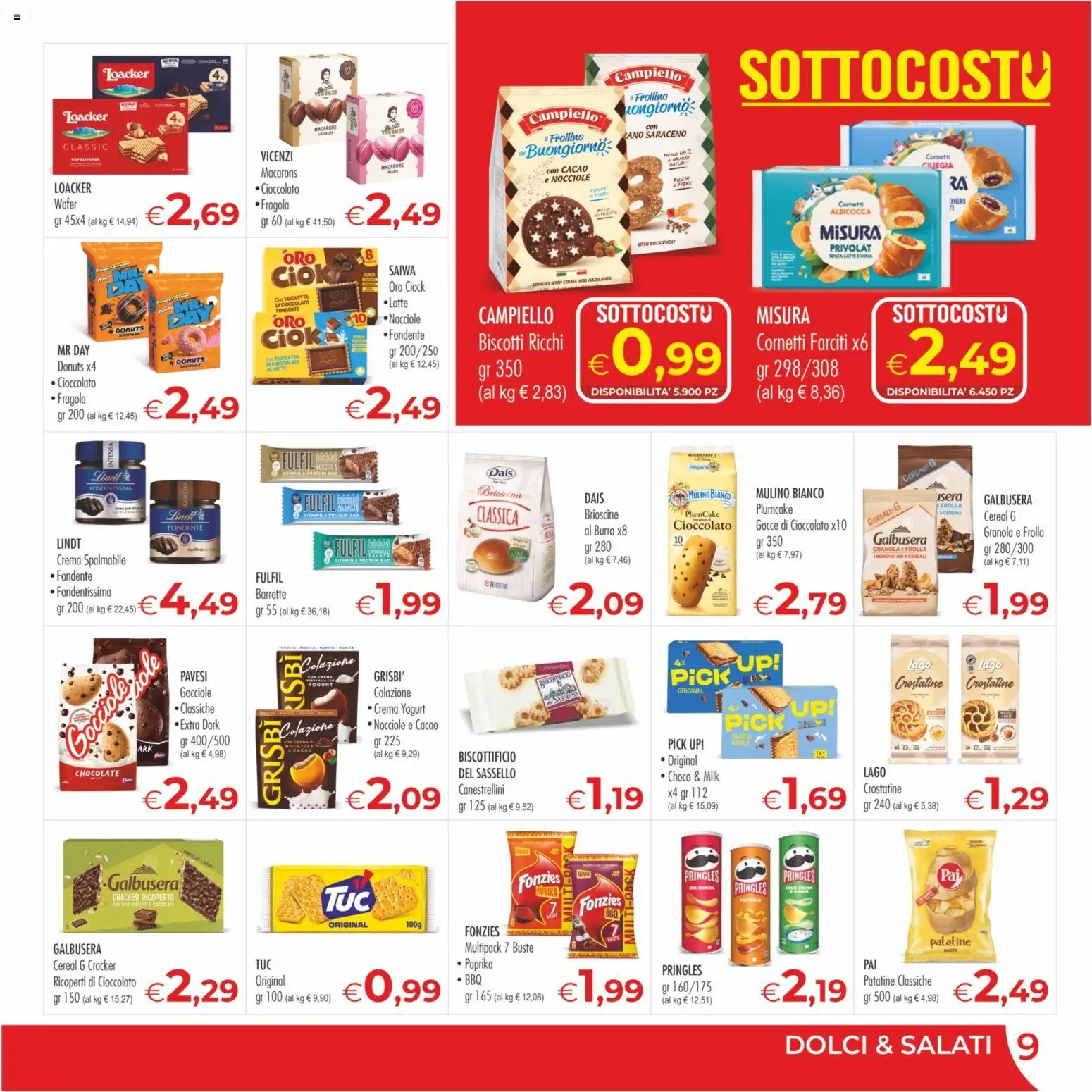 Volantino MerSi Supermercati del 09/09/2026 | Pagina: 9 | Prodotti: Crostatine, Burro, Nocciole, Cracker