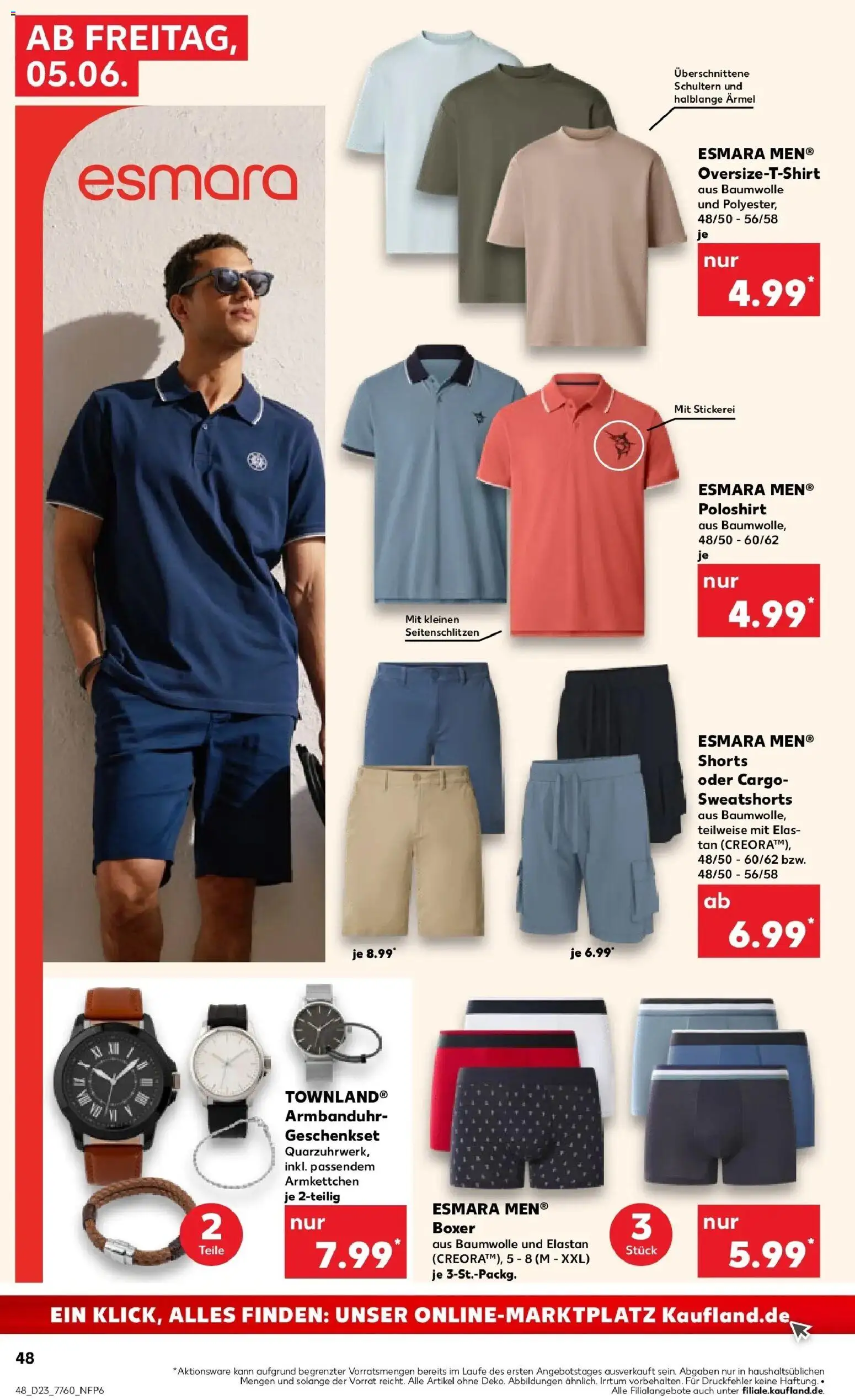 Kaufland Prospekt Radolfzell Am Bodensee – gültig ab 01.06.2026 | Seite: 55 | Produkte: T-Shirt, Sweatshorts, Poloshirt, Boxer
