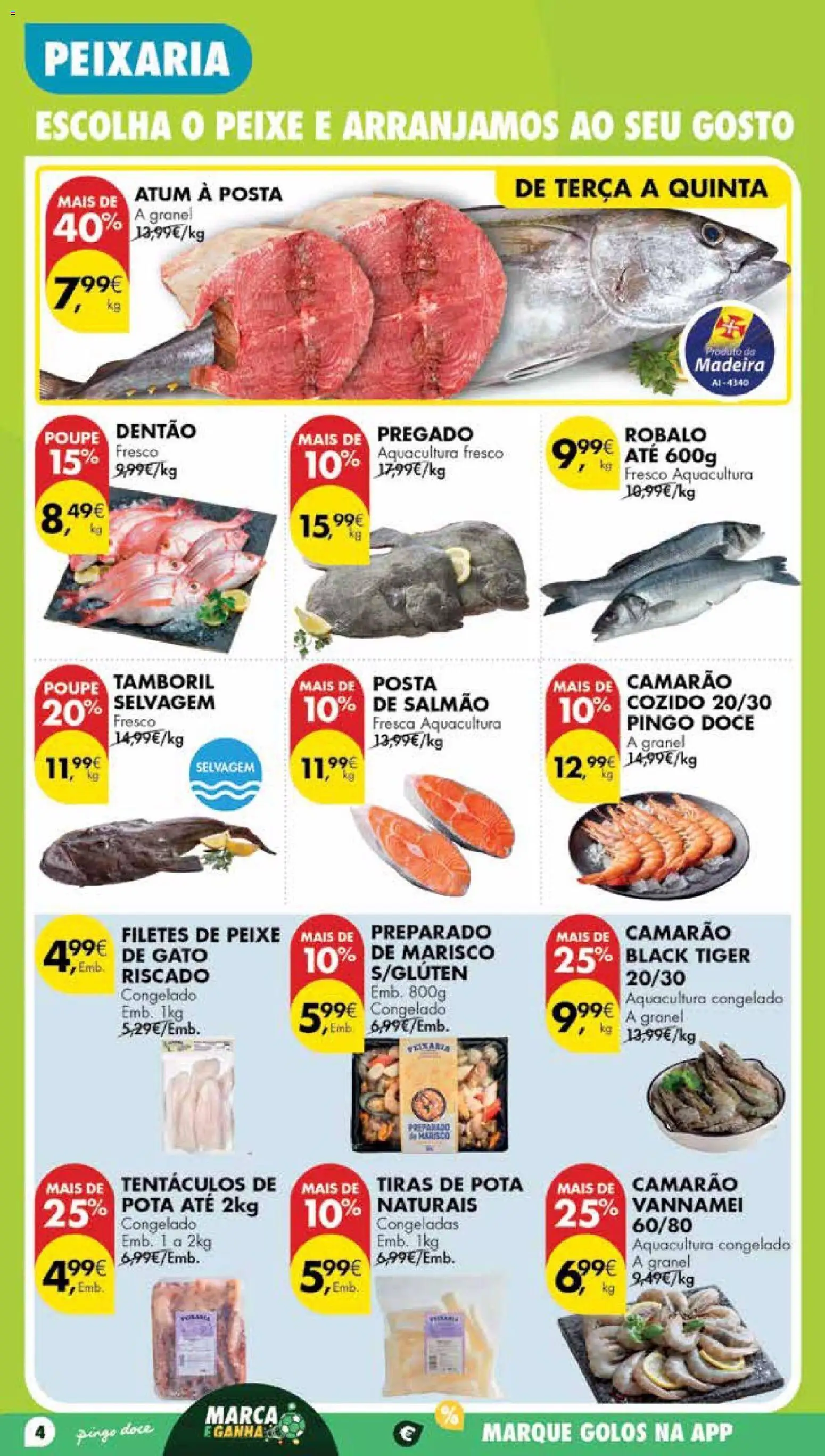 Pingo Doce Poupe Esta Semana Madeira │ válido de 07/07/2026 | Página: 4 | Produtos: Atum, Camarão, Salmão, Peixe
