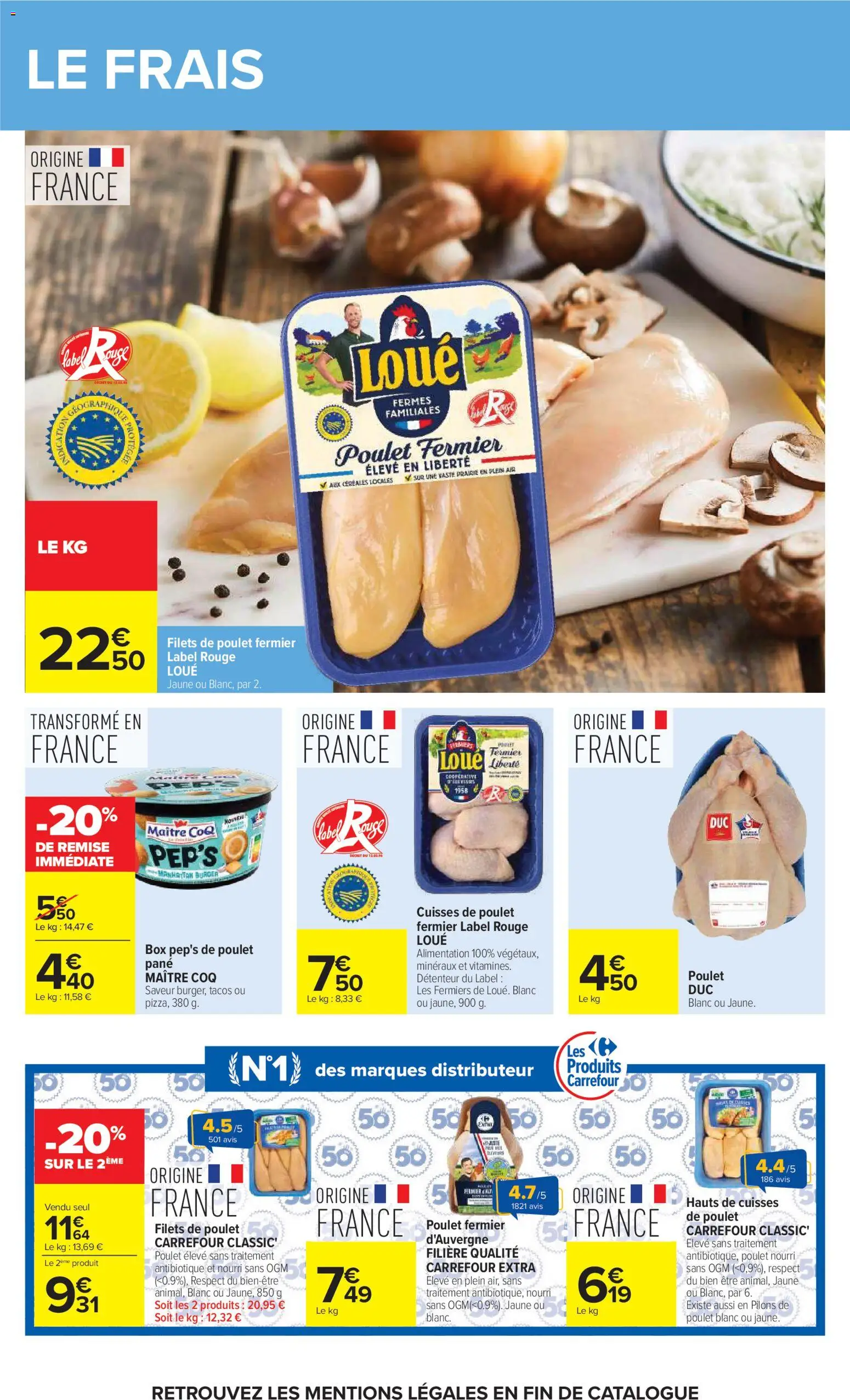 {H1} | Page: 35 | Produits: Distributeur, Filets de poulet, Céréales, Coq
