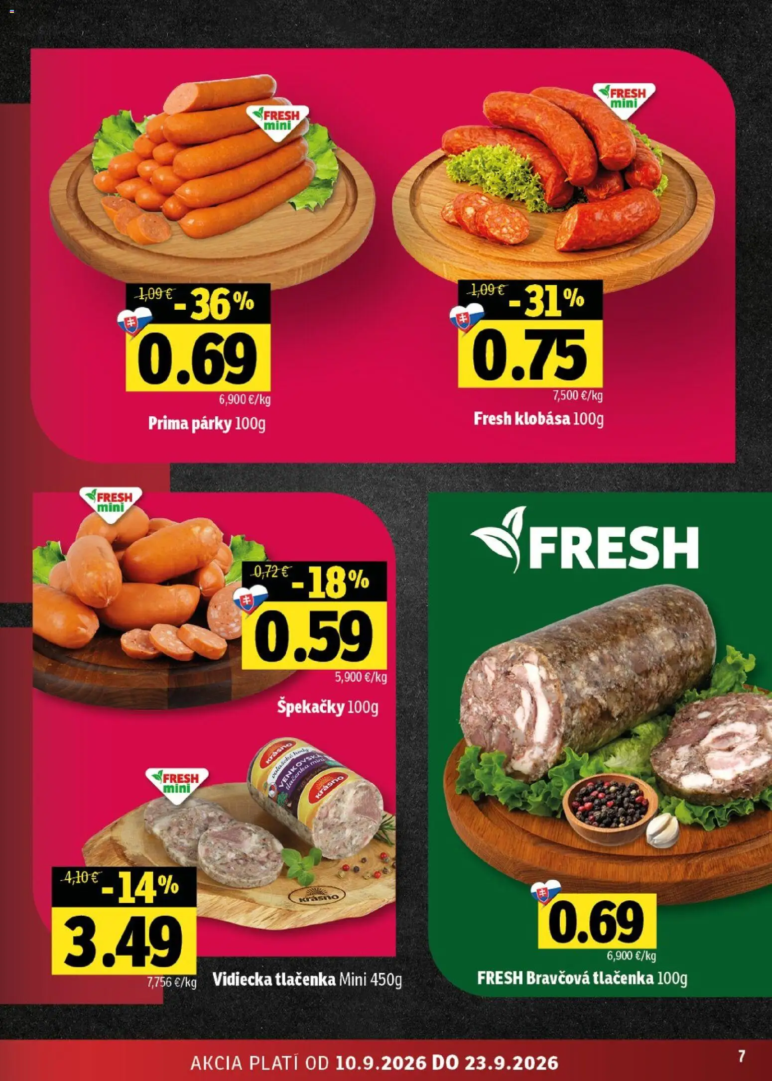 Nové Fresh akcie – leták je platný od 10.09.2026 | Strana: 7