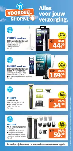 PHILIPS sonicare Elektrische tandenborstel, 4100 Series HX3681/33, ■ Wittere tanden na elke poetsbeurt, Per stuk - Voorbeeld van een folder van Albert Heijn, geldig van 11.05.2026 | Pagina: 5 | Producten: Tandenborstel, Elektrische tandenborstel