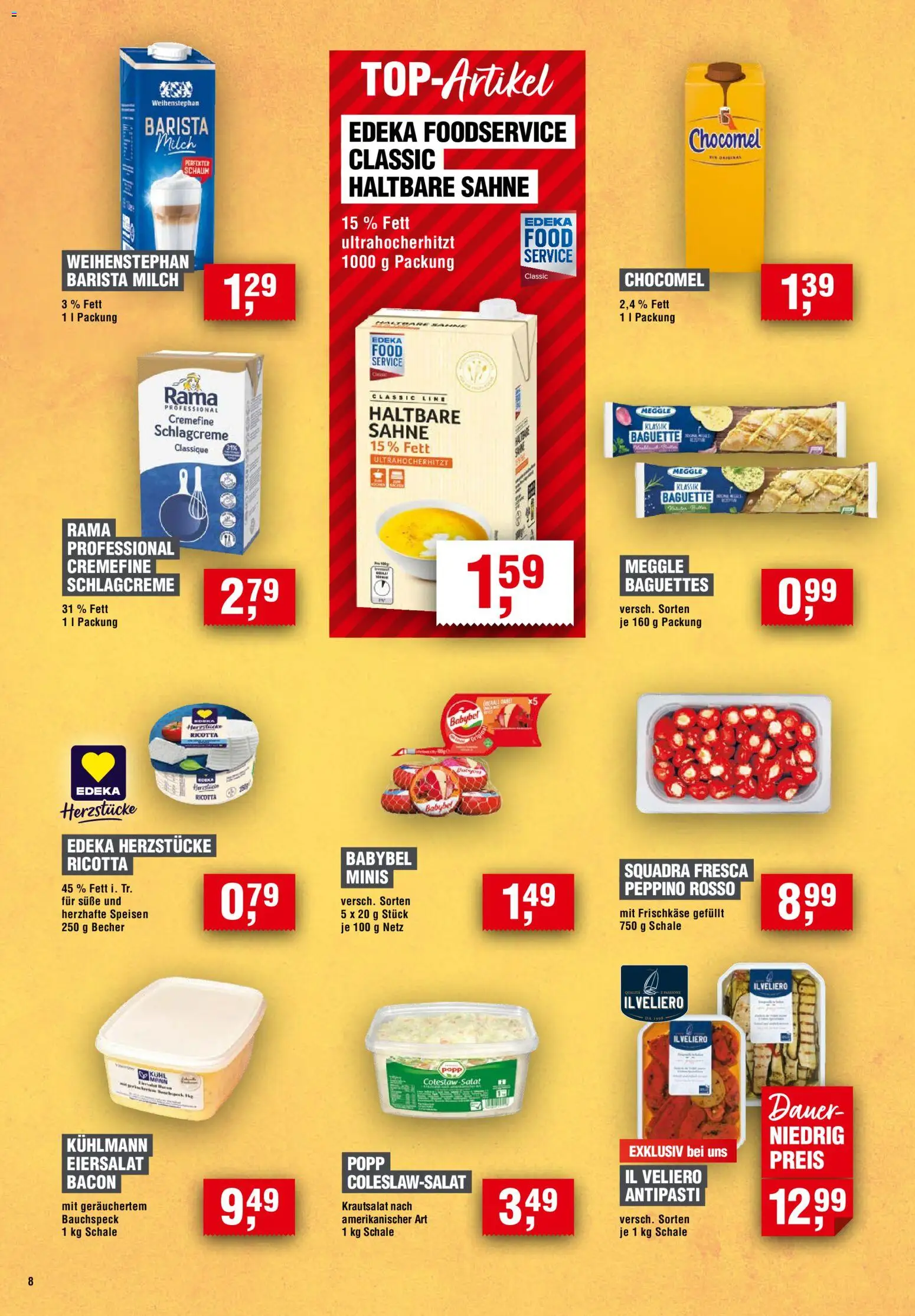 Handelshof Prospekt – gültig ab 22.10.2026 | Seite: 8 | Produkte: Baguette, Chocomel, Babybel, Salat