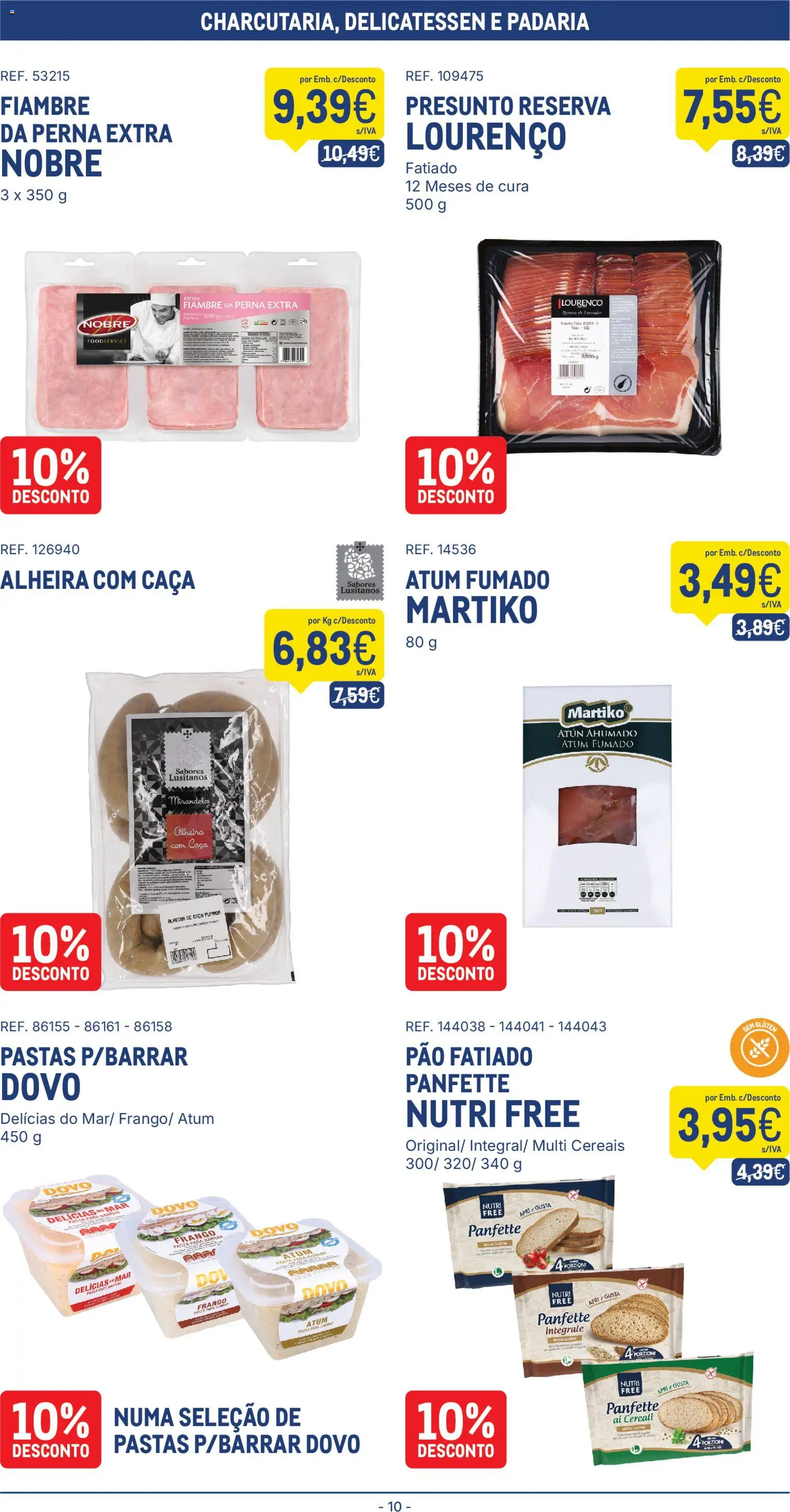 Makro folheto │ válido de 21.04.2026 | Página: 10 | Produtos: Frango, Presunto, Cereais, Alheira