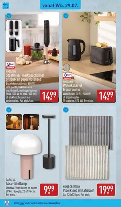 Aldi folder week 31 - Voorbeeld van een folder van Aldi, geldig van 27-07-2026 | Pagina: 38 | Producten: Melkopschuimer, Waterkoker, Lamp