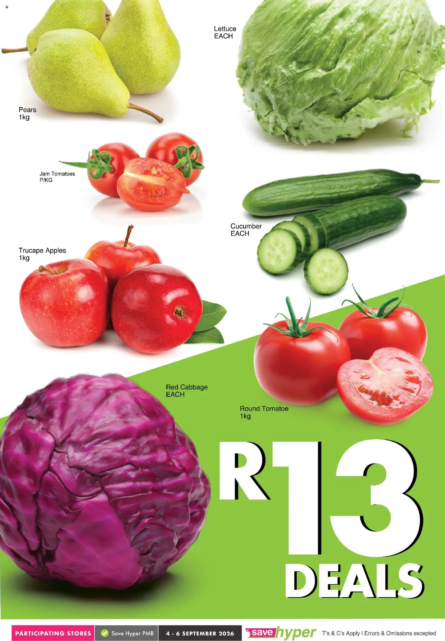 New Save catalogue – valid from 04/09/2026 | Page: 2 | Products: Pears, Jam, Apples, Tomatoes