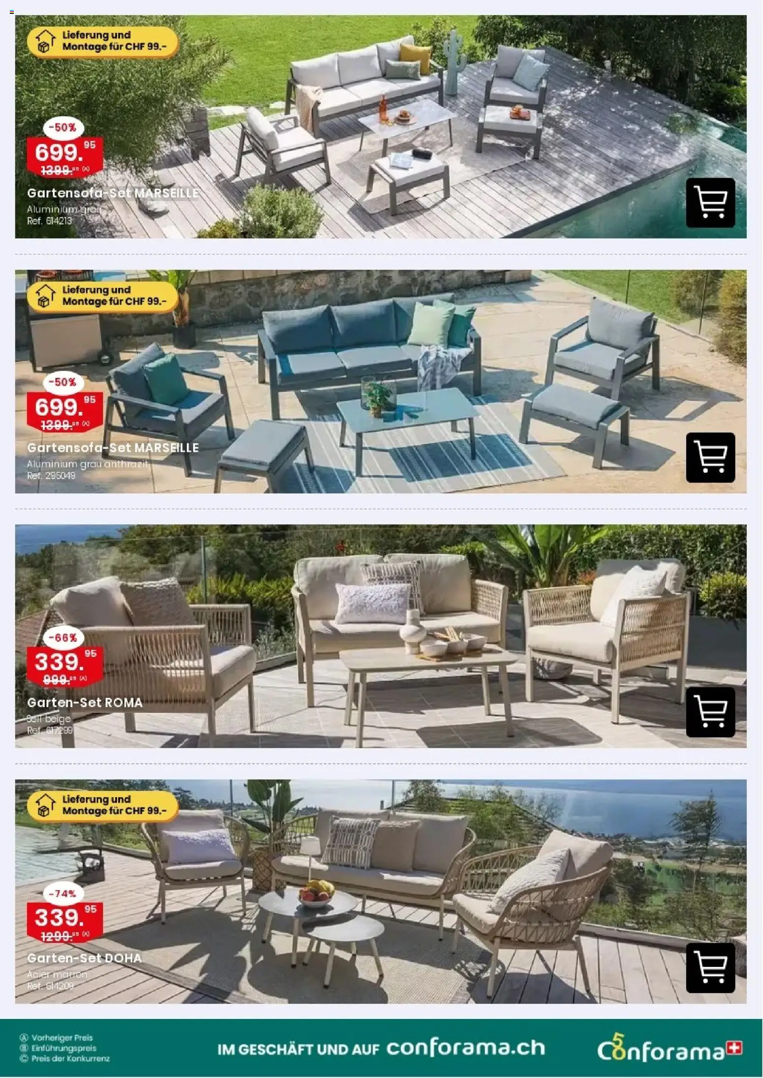 Conforama aktionen Gartensofa – gültig ab 07.10.2026 | Seite: 7 | Produkte: Bett