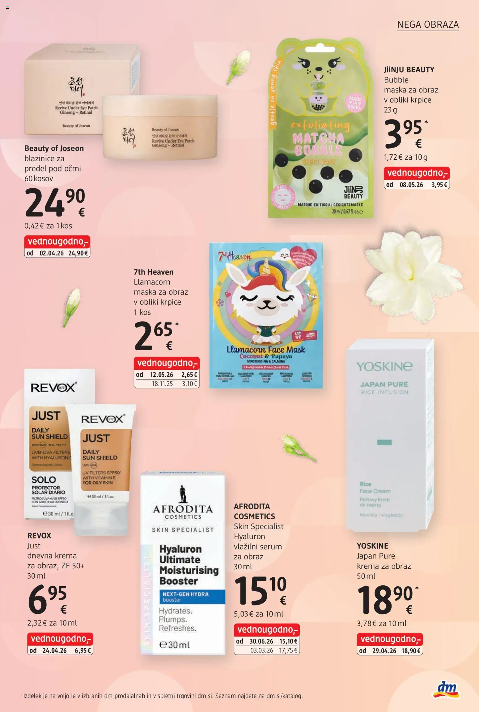Novi DM Drogerie Markt katalog ponudbe – veljaven od 01.07.2026 | Stran: 15 | Izdelki: Maska za obraz, Kos, Krema, Krema za obraz