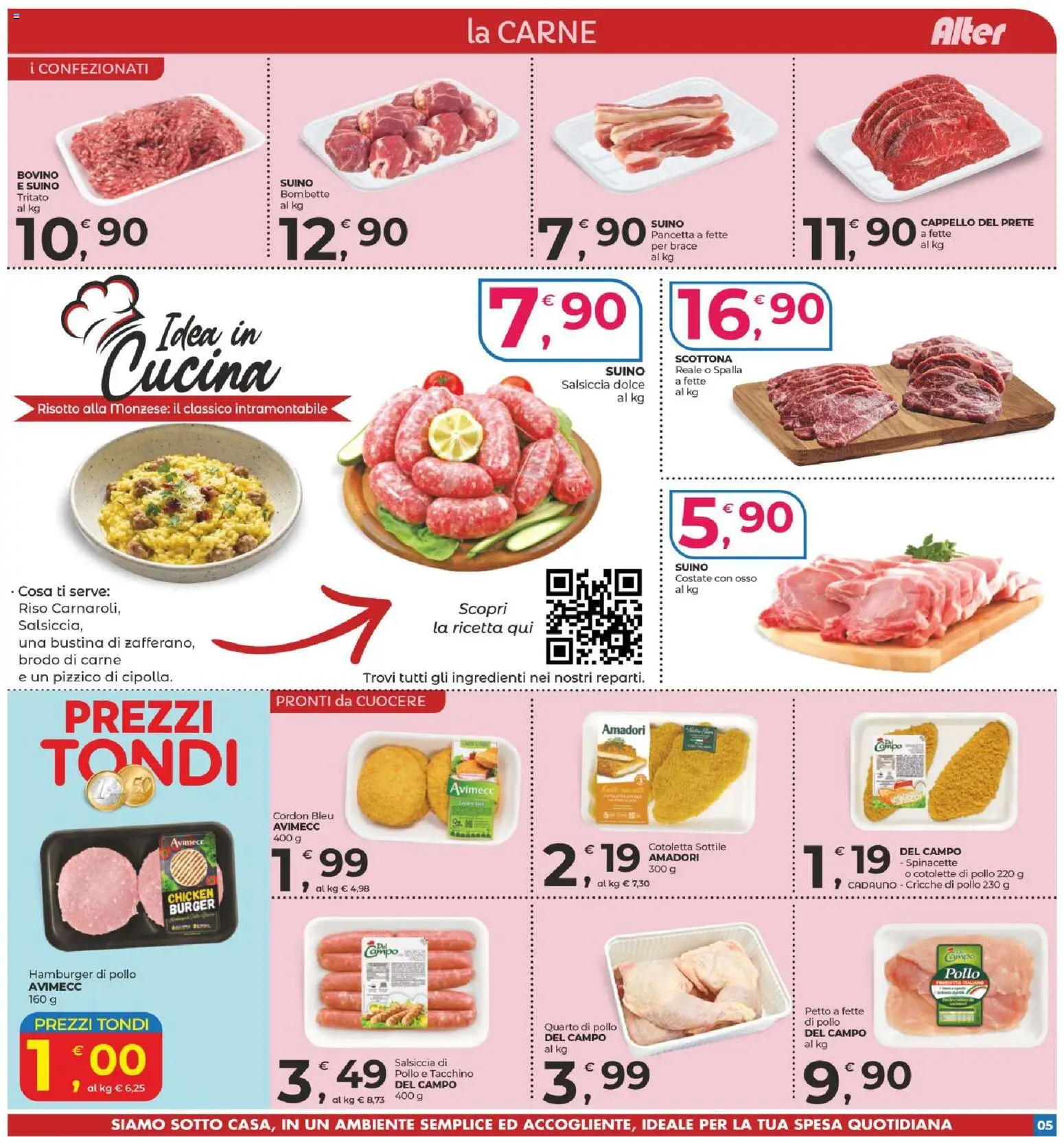 Volantino Alter Discount del 28.05.2026 | Pagina: 5 | Prodotti: Bovino, Pollo, Riso, Pancetta