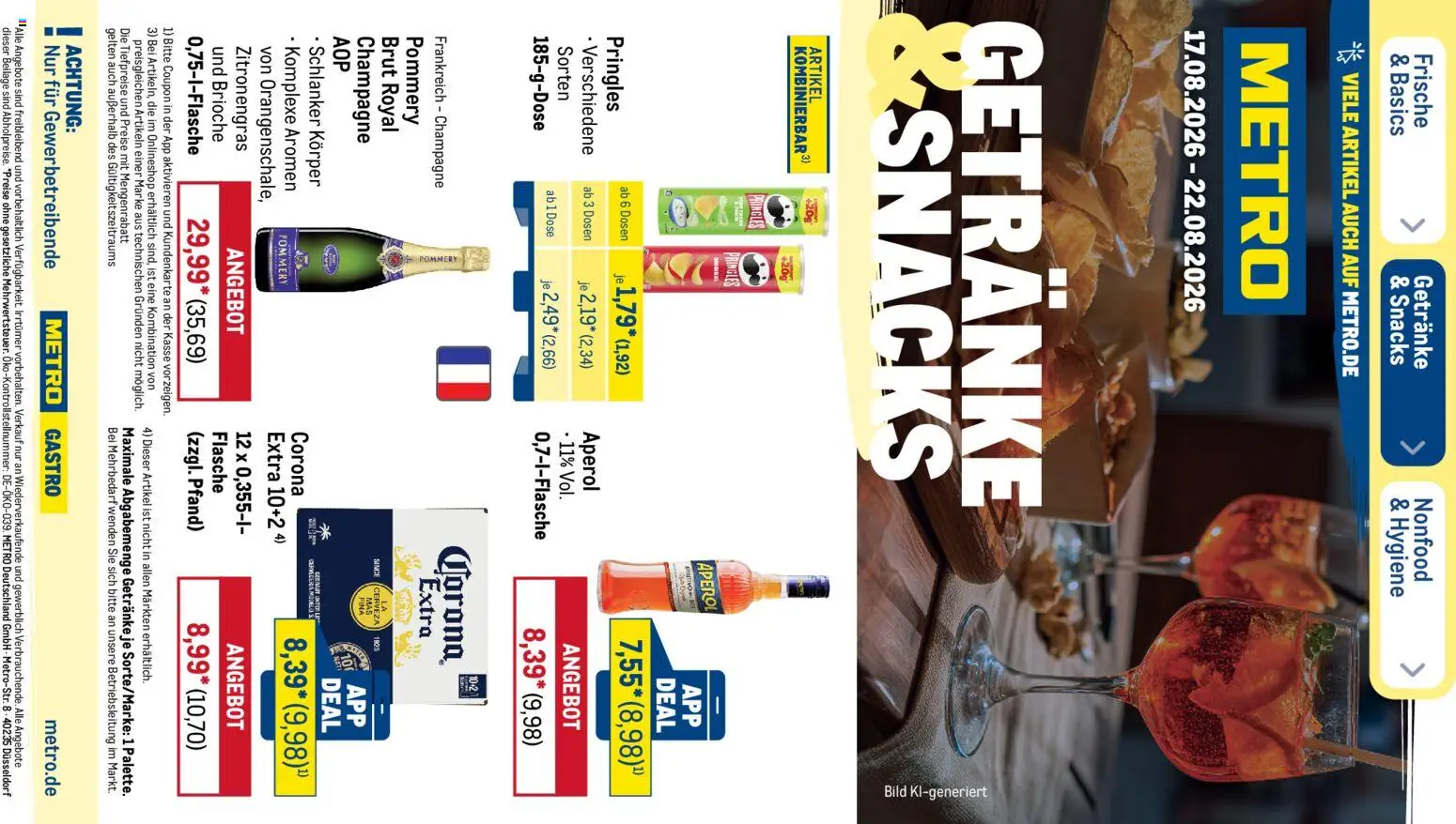 Metro NonFood-Angebote – gültig ab 17.08.2026 | Seite: 15 | Produkte: Zitronengras, Aperol, Pringles