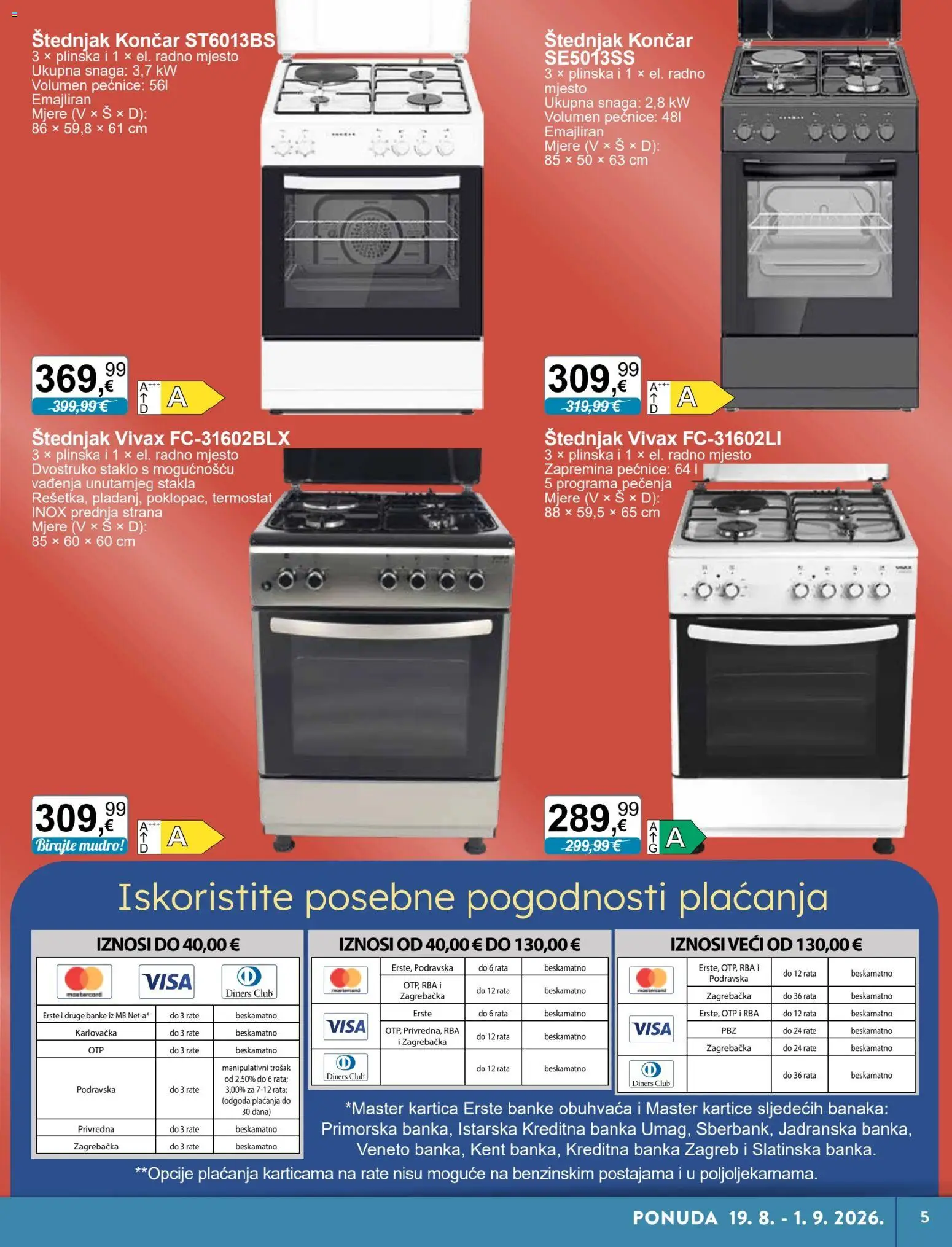 KTC katalog | vrijedi od 19.08.2026 | Stranica: 5 | Proizvodi: Termostat, Staklo, Štednjak