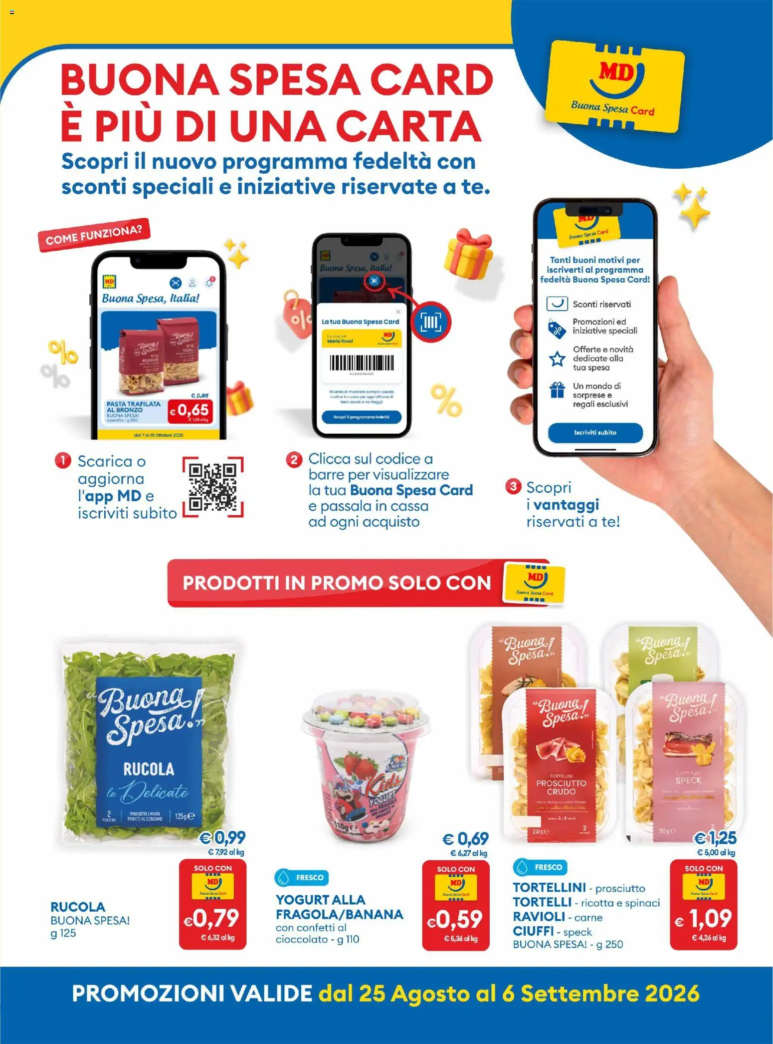 Volantino MD Discount del 25/08/2026 | Pagina: 8 | Prodotti: Cioccolato, Rucola, Prosciutto, Ravioli