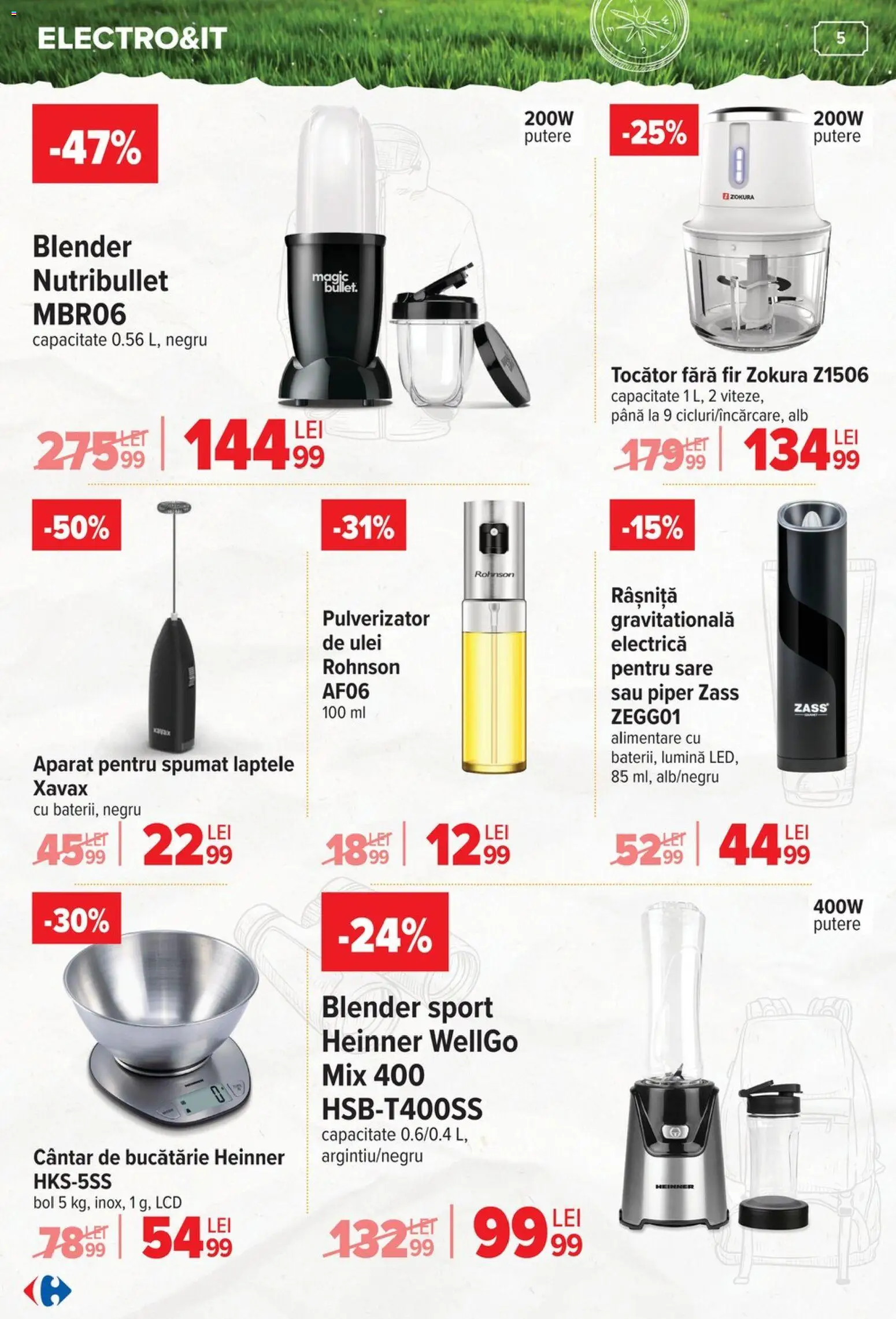 Noul catalog Carrefour – valabil de la 03.06.2026 | Pagină: 5 | Produse: Cântar, Bucătărie, Sare, Piper