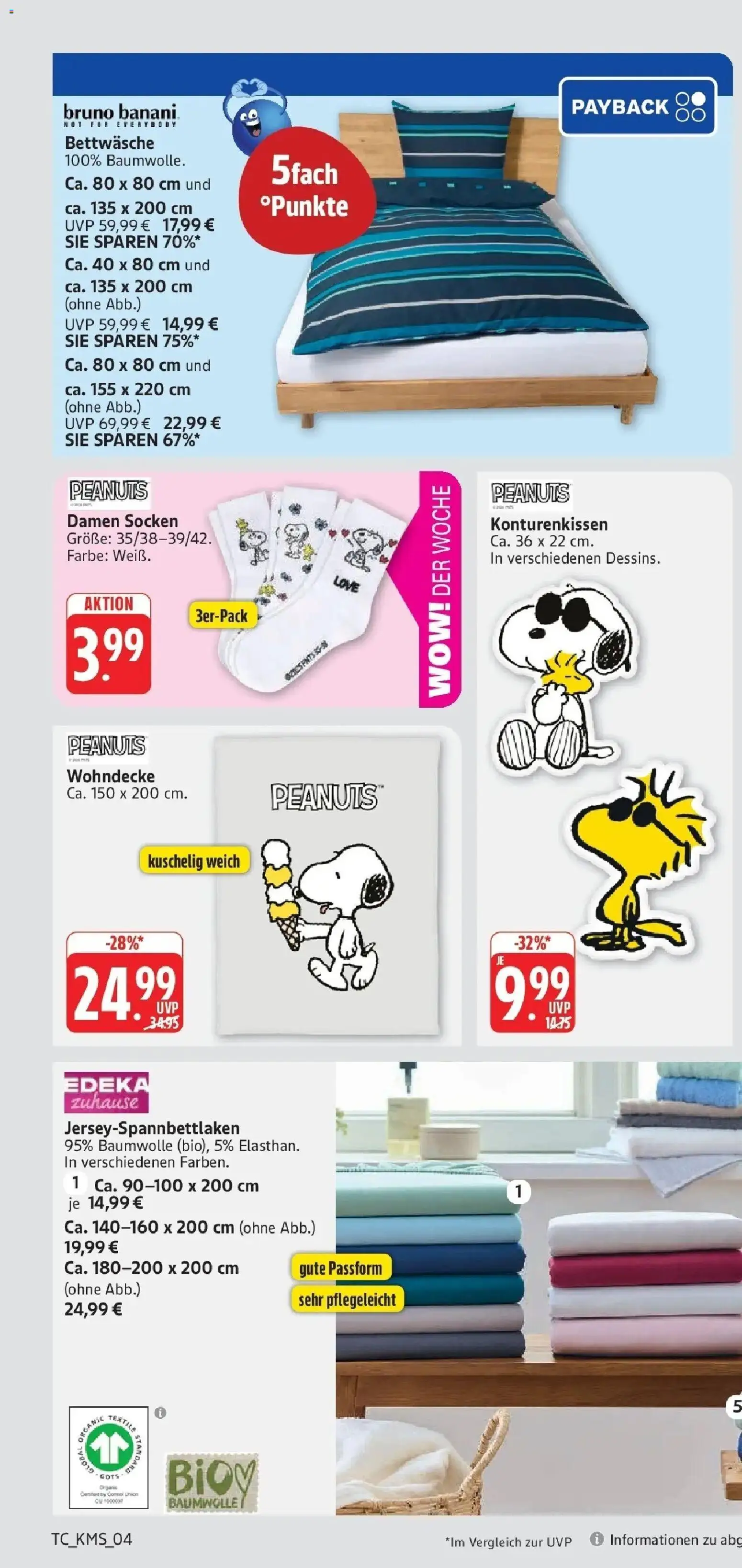 Edeka Prospekt Mainz-Weisenau (ab 10.08.2026) » Angebote Online | Seite: 80 | Produkte: Bettwäsche, Socken