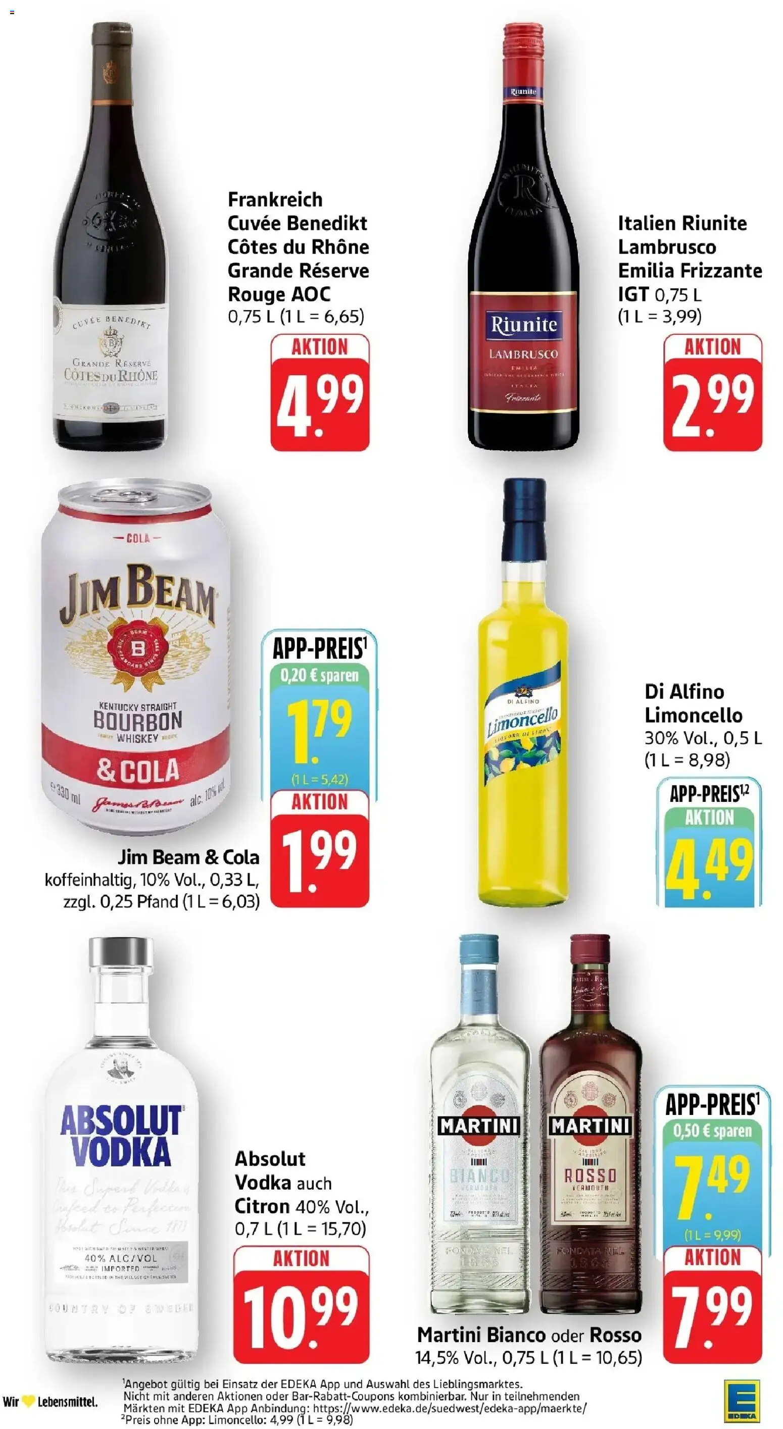 Edeka prospekt Nonnenhorn / Bodensee – gültig ab 22.06.2026 | Seite: 31 | Produkte: Martini, Limoncello, Bourbon, Whiskey
