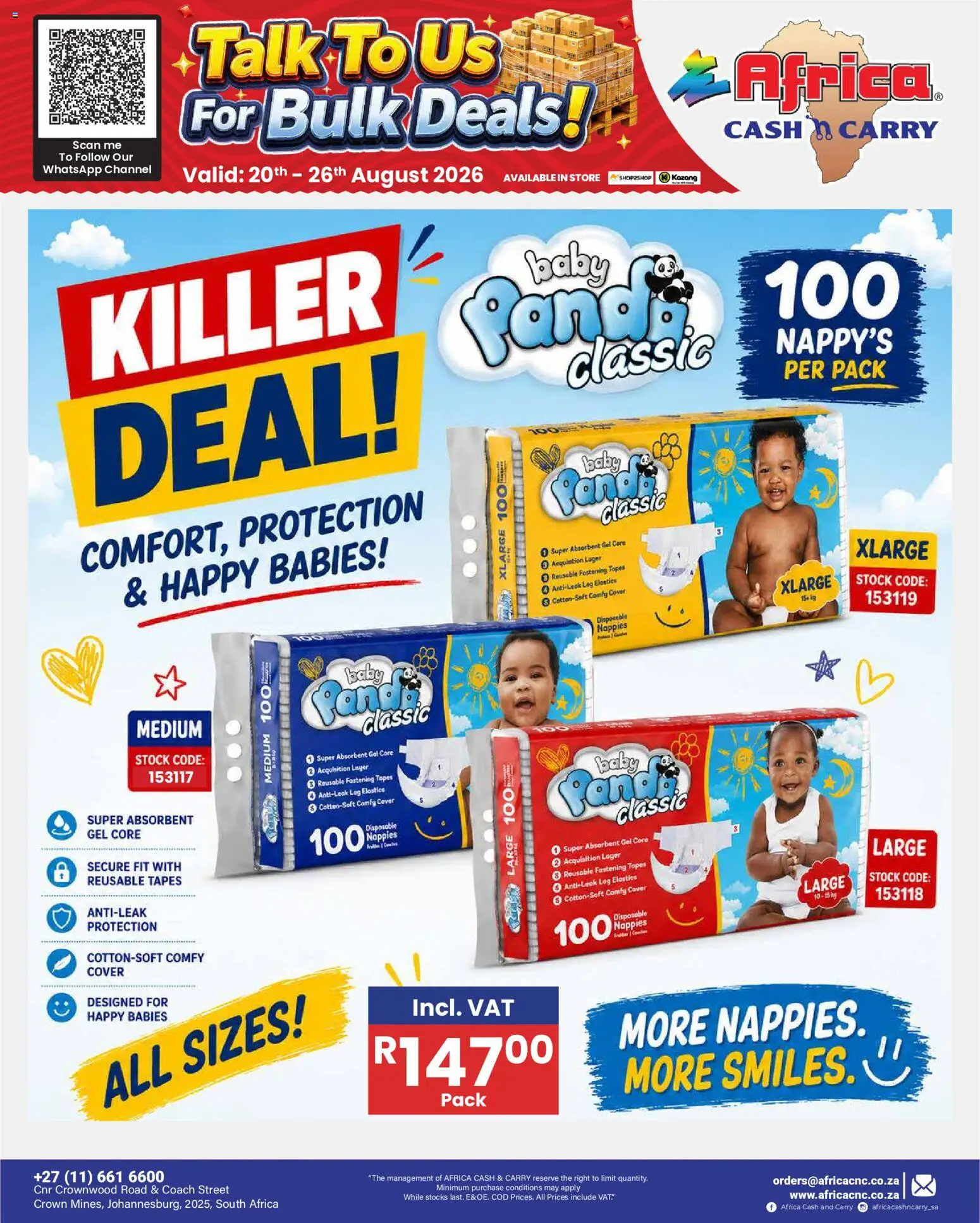 New Africa Cash & Carry catalogue – valid from 20/08/2026 | Page: 13 | Products: Cover, Stock, Nappies