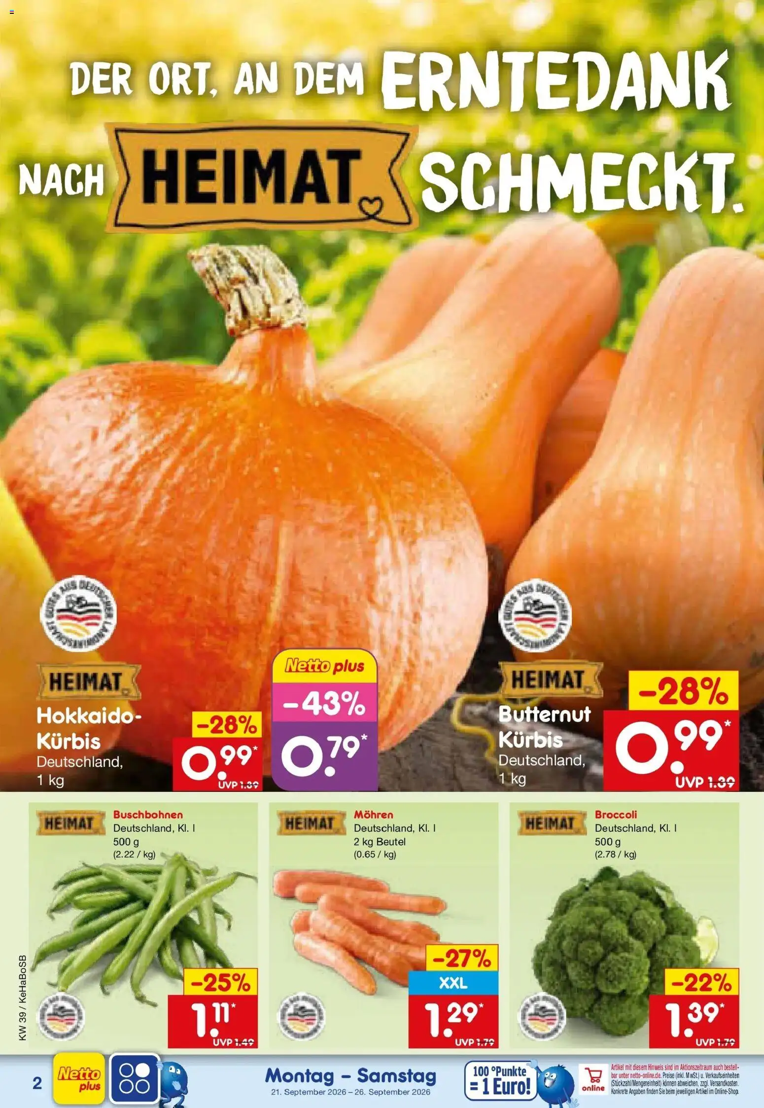 Netto Marken-Discount Prospekt Bochum – gültig ab 21.09.2026 | Seite: 8 | Produkte: Mohren, Kürbis