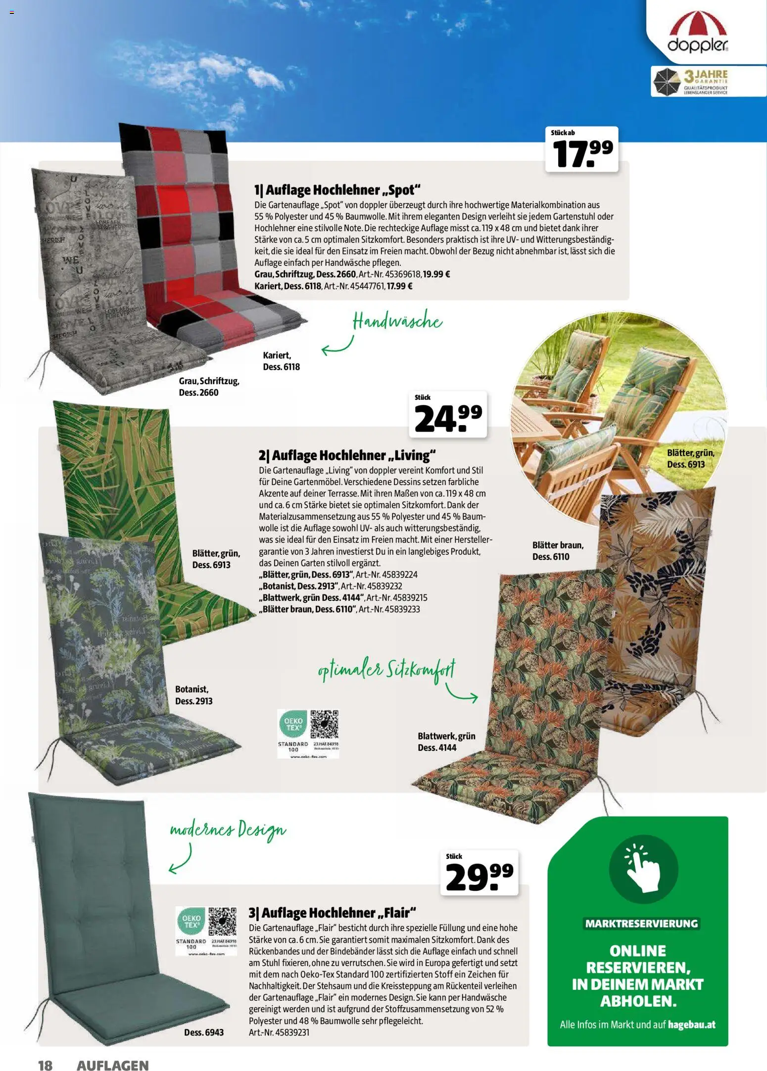 Hagebau Gartenjahr gültig ab 13.03.2026 | Seite: 18 | Produkte: Stuhl