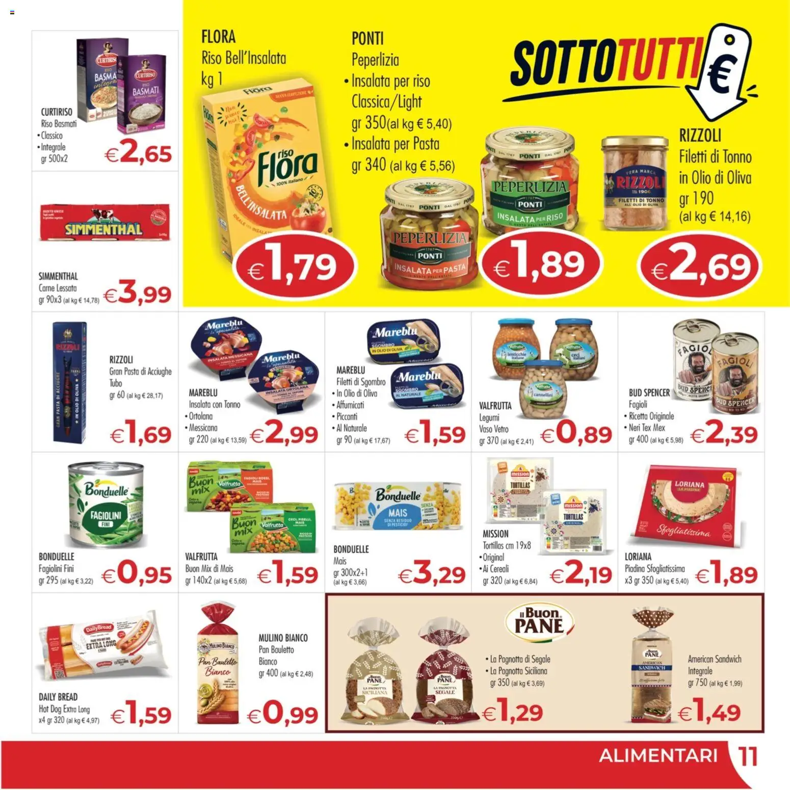 Volantino MerSi Supermercati del 01/07/2026 | Pagina: 11 | Prodotti: Cereali, Ceci, Fagioli, Pasta