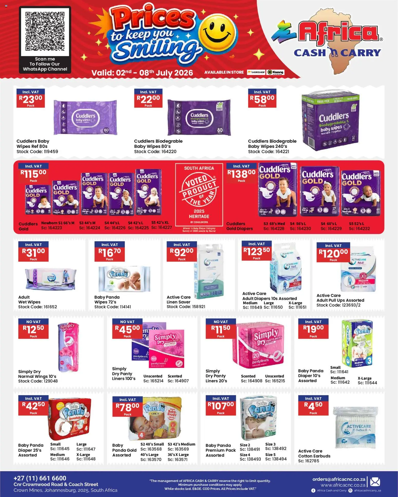 New Africa Cash & Carry catalogue – valid from 02/07/2026 | Page: 60 | Products: Earbuds, Stock