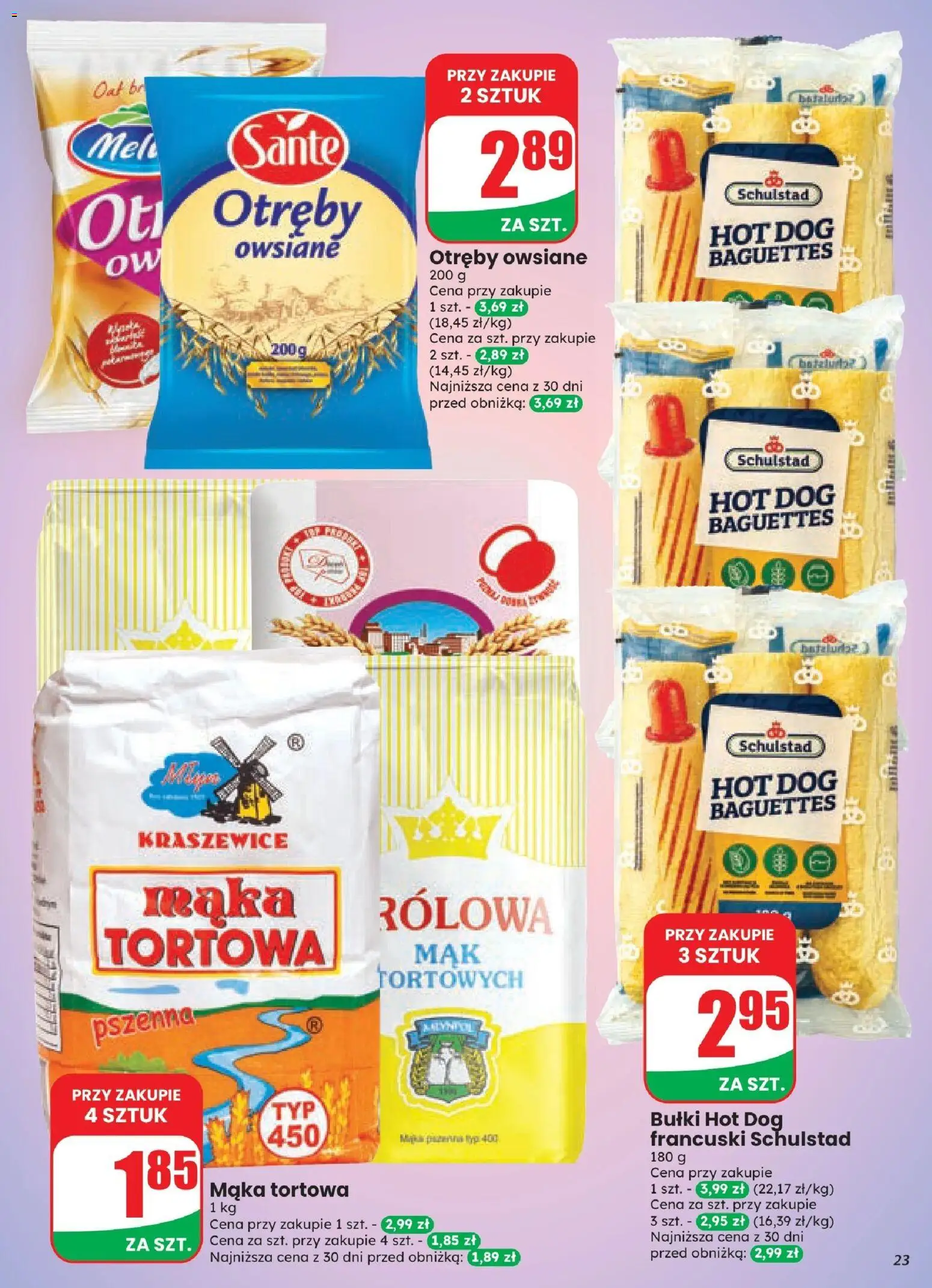 Dino gazetka od 21.10.2026 | Strona: 23 | Produkty: Bułki, Otręby, Otręby owsiane, Hot dog
