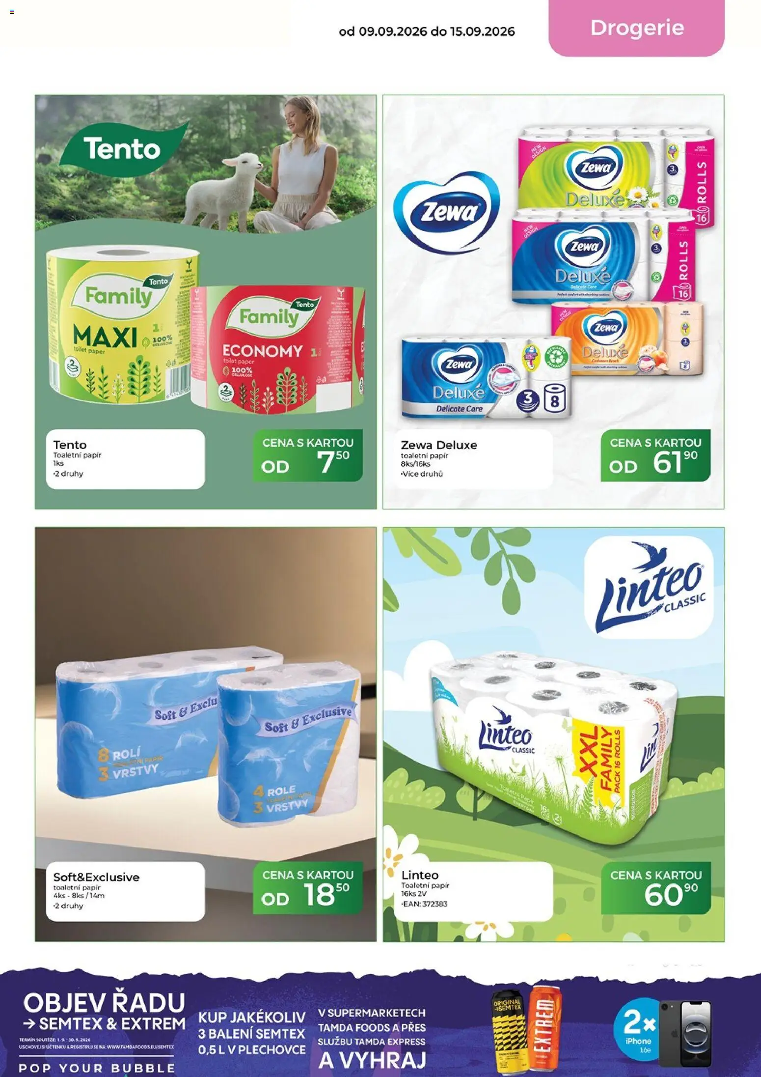 Tamda Foods leták od 09.09.2026 | Strana: 55 | Produkty: Toaletní papír, Deluxe, Semtex, Drogerie