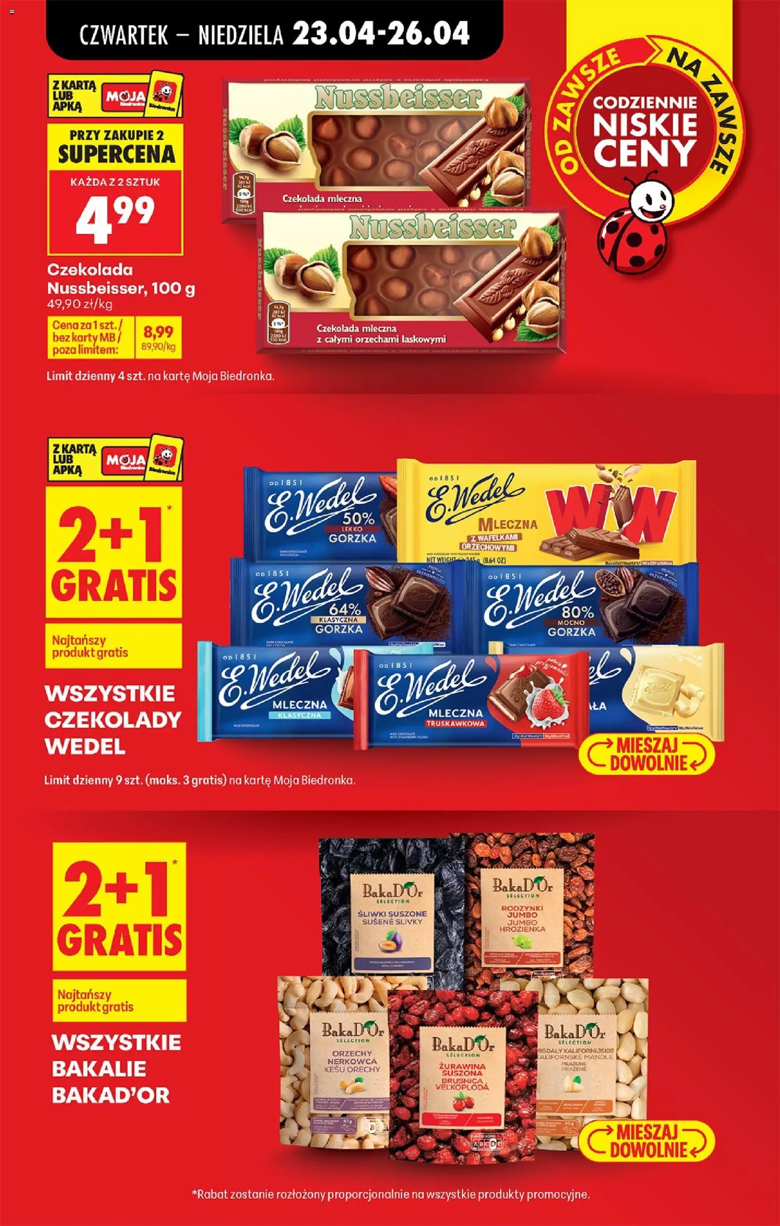 Biedronka gazetka od czwartku od 23.04.2026 | Strona: 31 | Produkty: Karta, Śliwki, Śliwki suszone, Czekolada